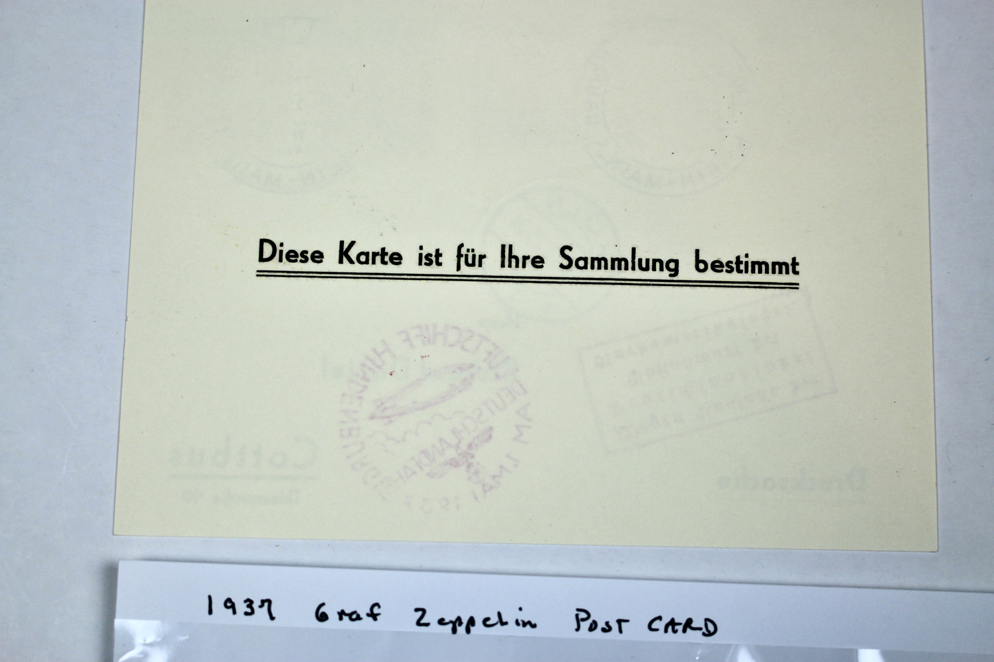 1937 Graf Zeppelin Post Card