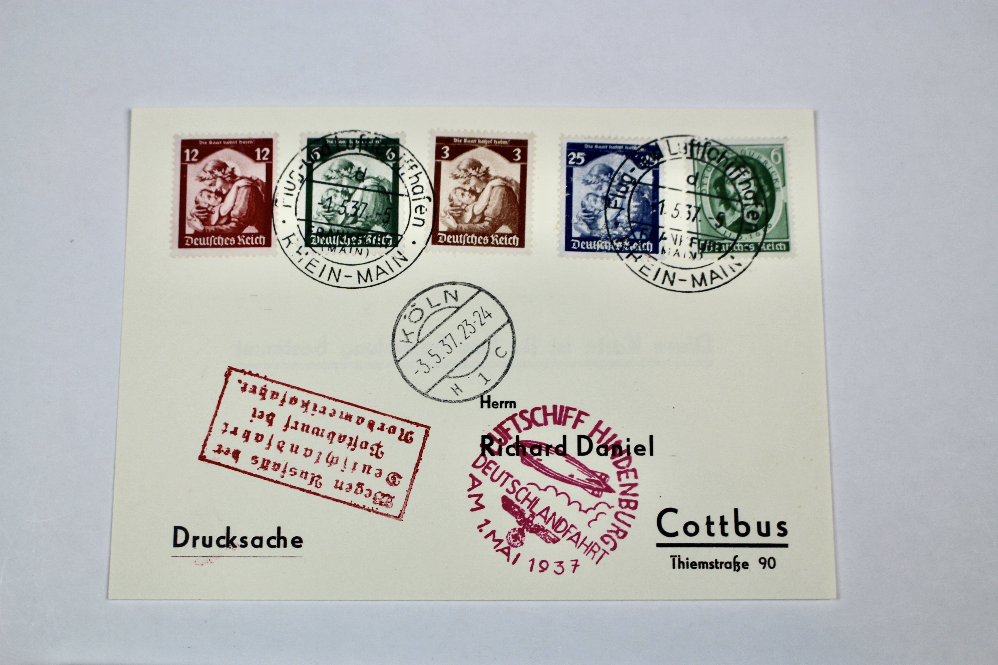 1937 Graf Zeppelin Post Card