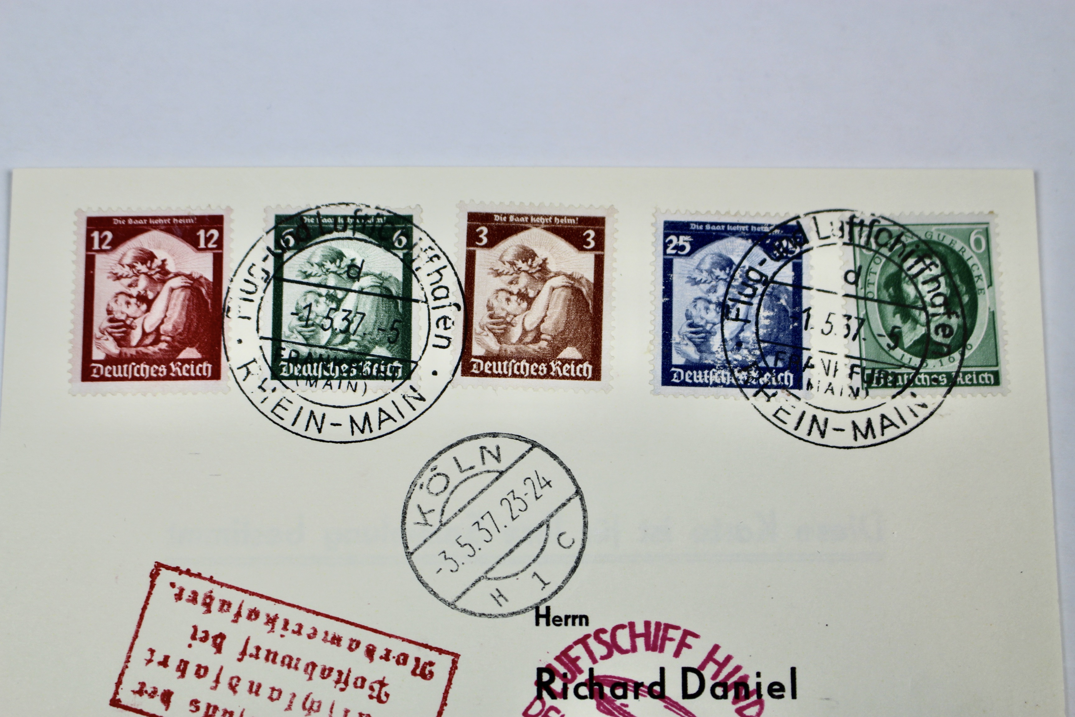 1937 Graf Zeppelin Post Card