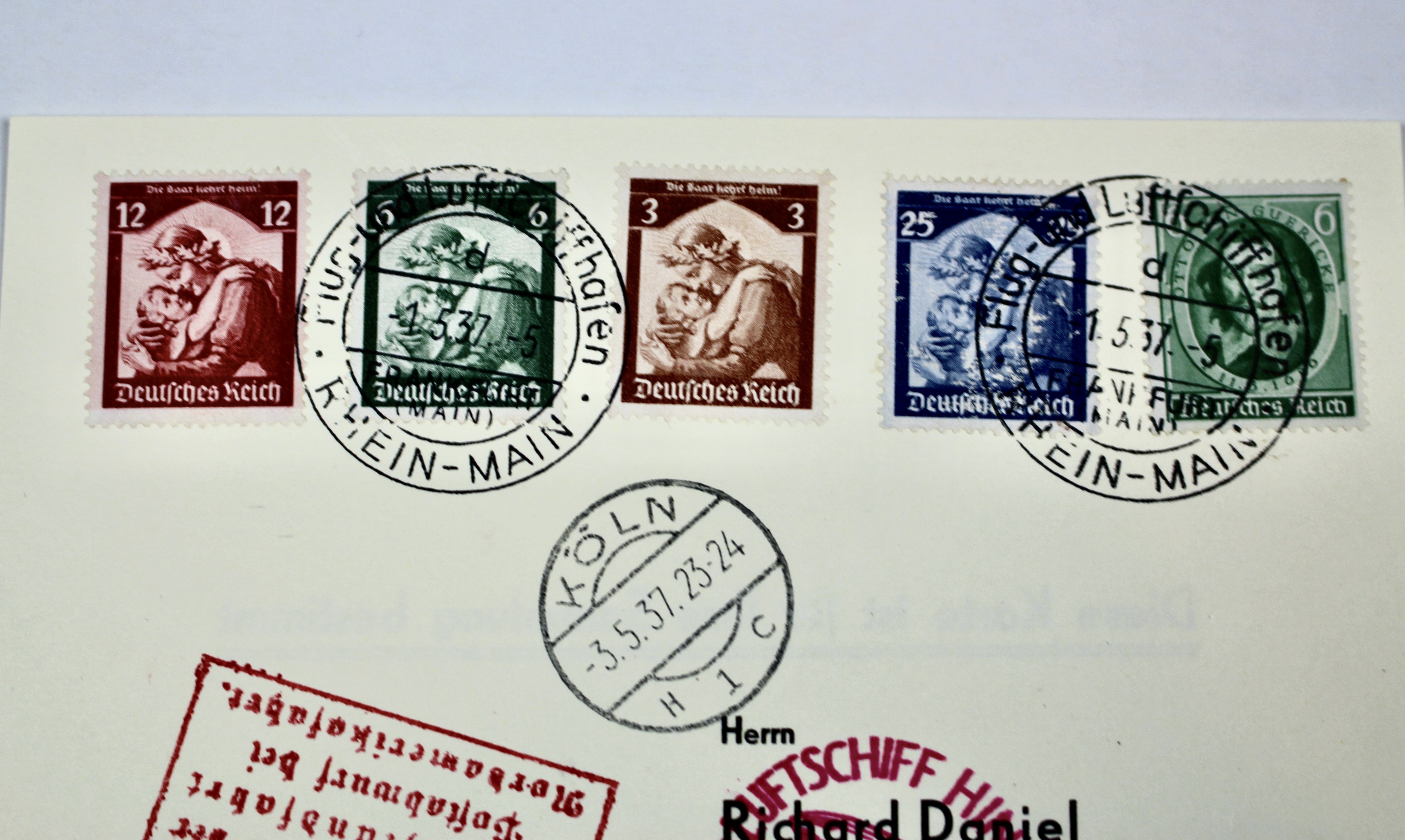 1937 Graf Zeppelin Post Card