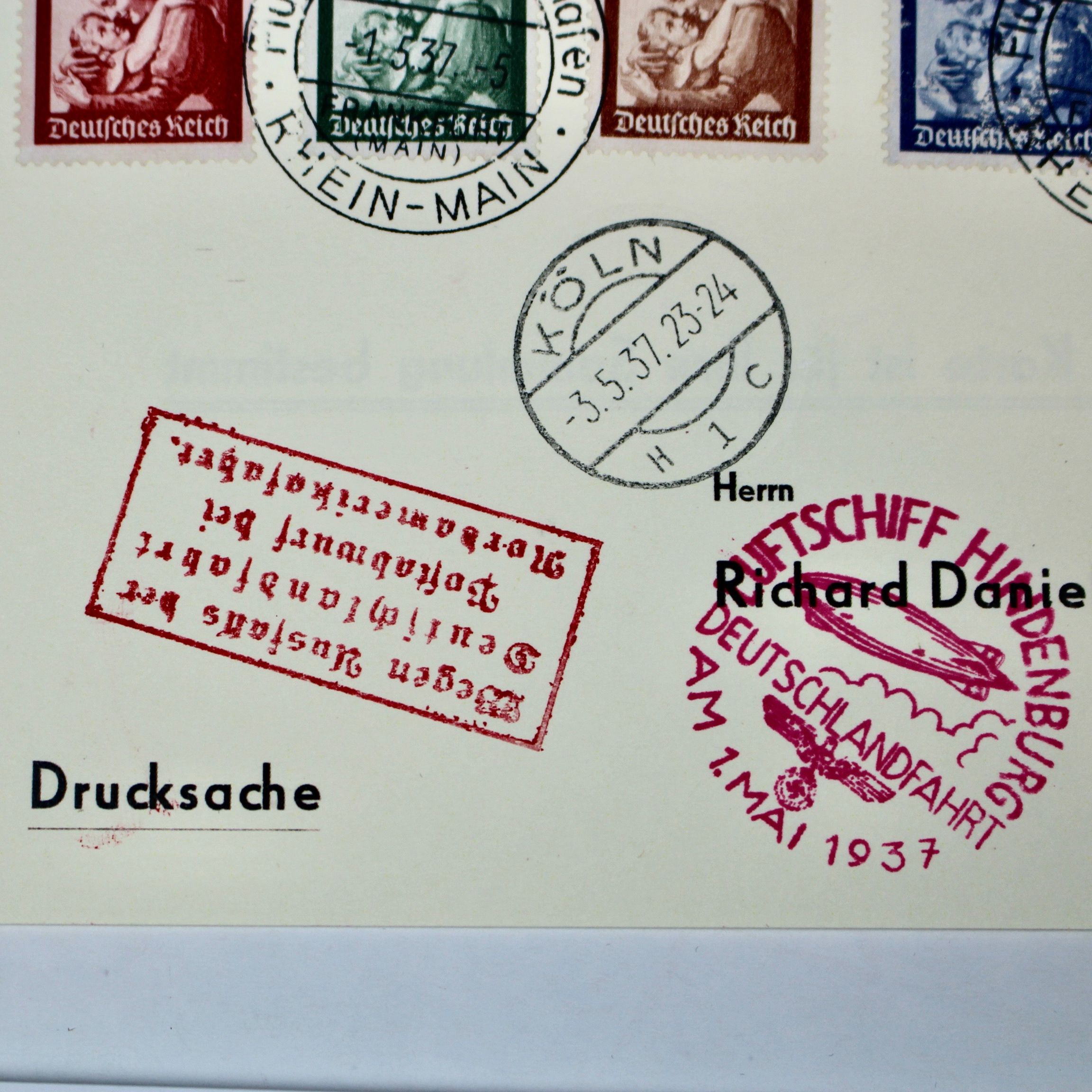 1937 Graf Zeppelin Post Card