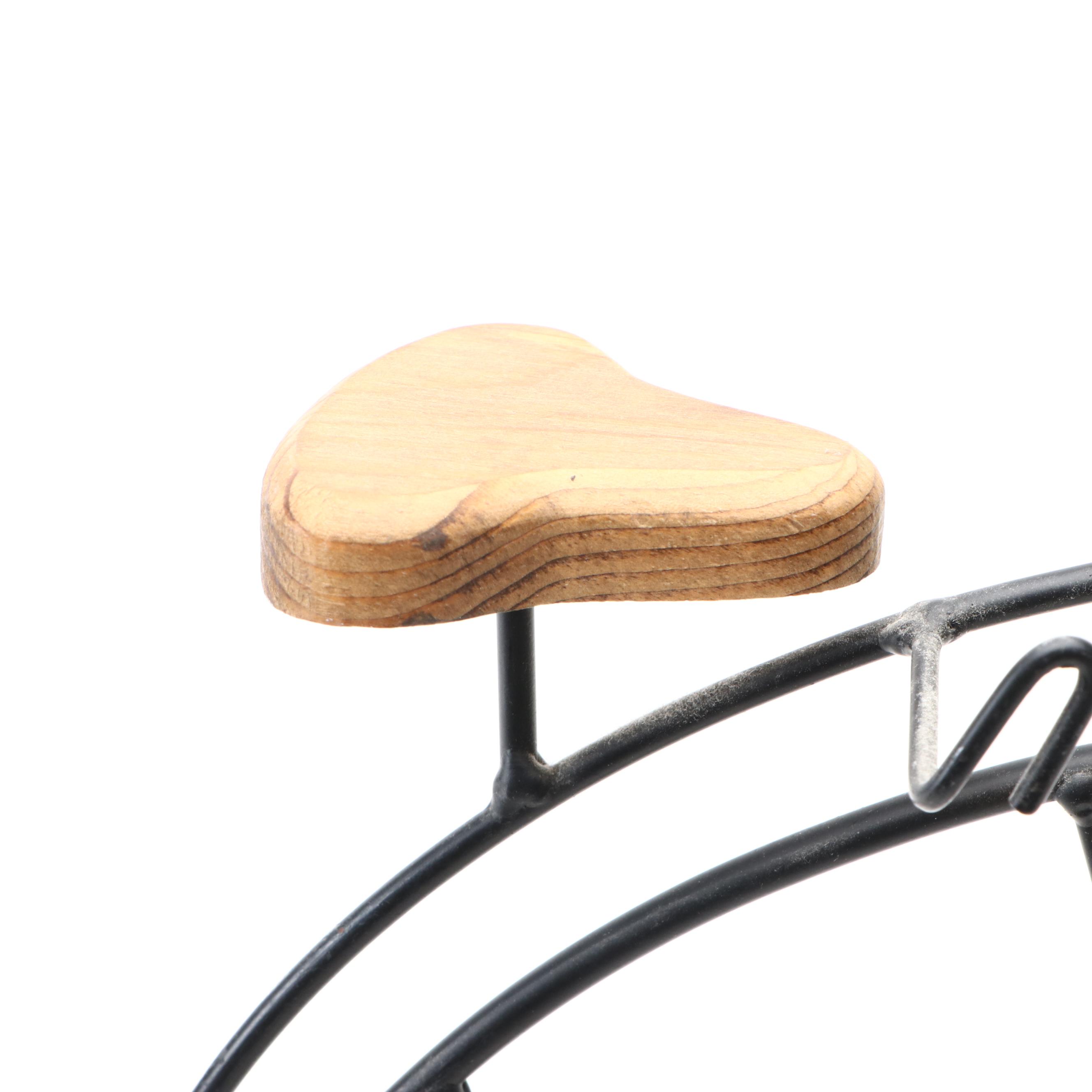 Metal High-Wheel Bicycle Wall or Garden Decoration