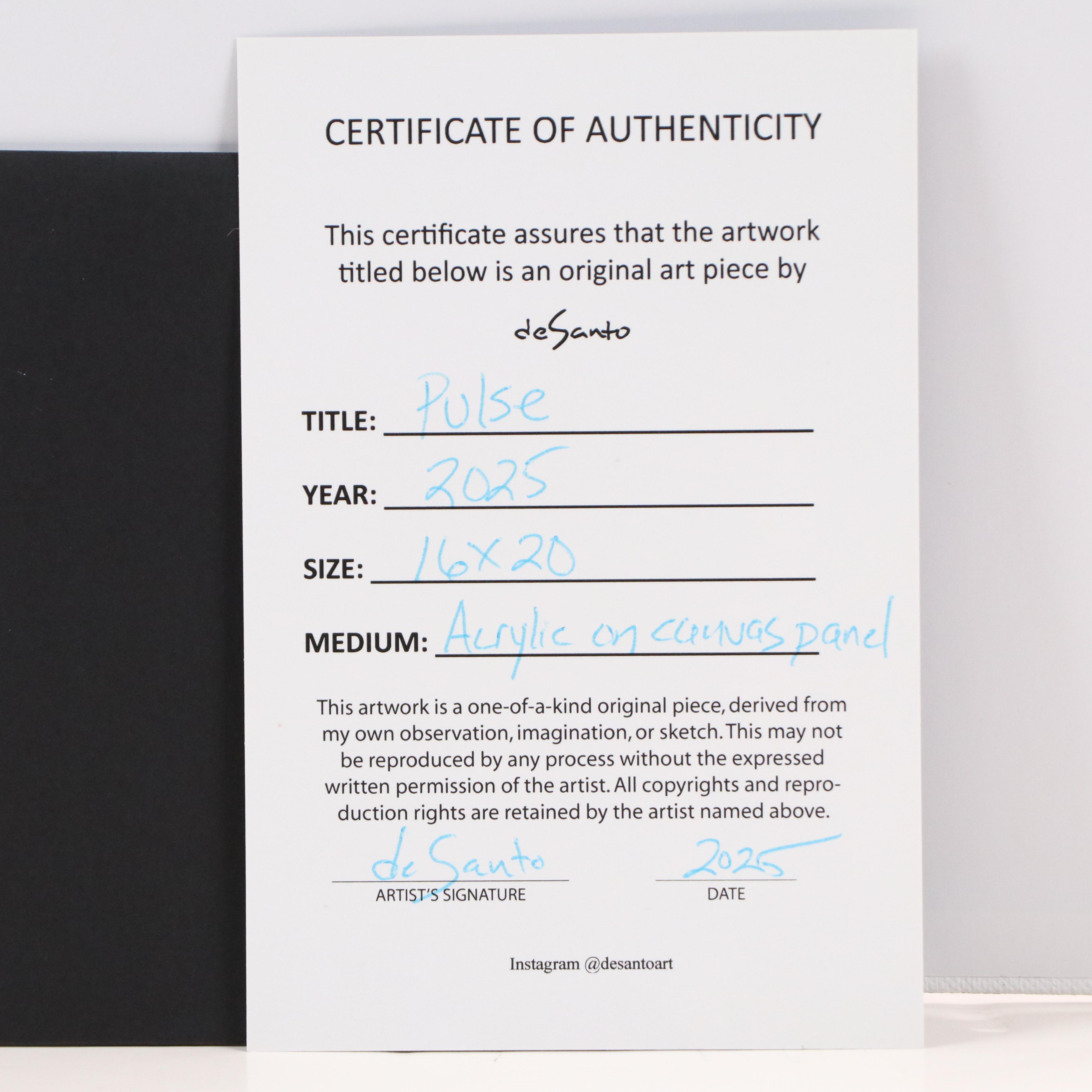 deSanto Stylized Nude Figure Acrylic Painting "Pulse," 2025