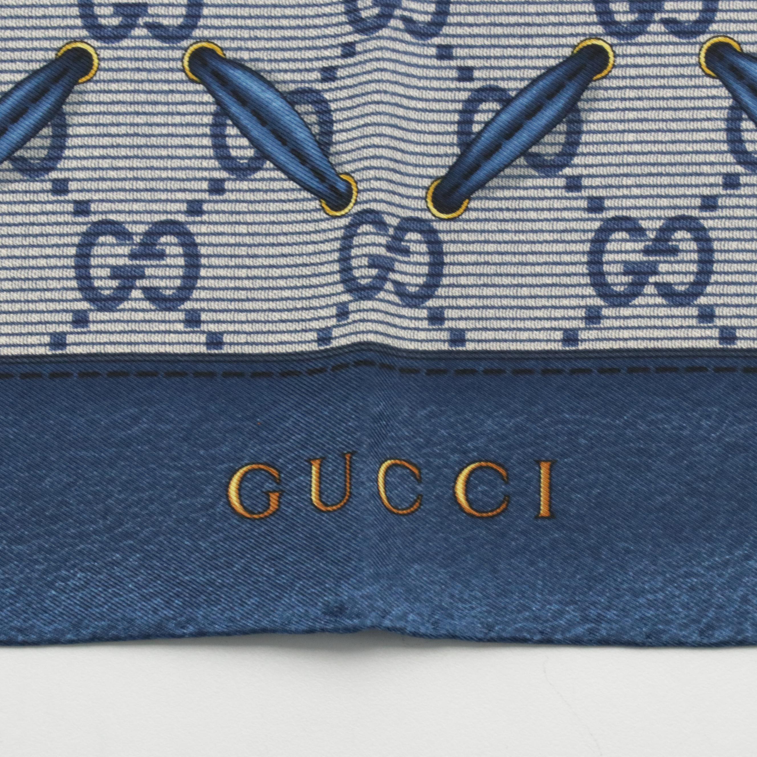 Gucci GG Silk Twill Scarf