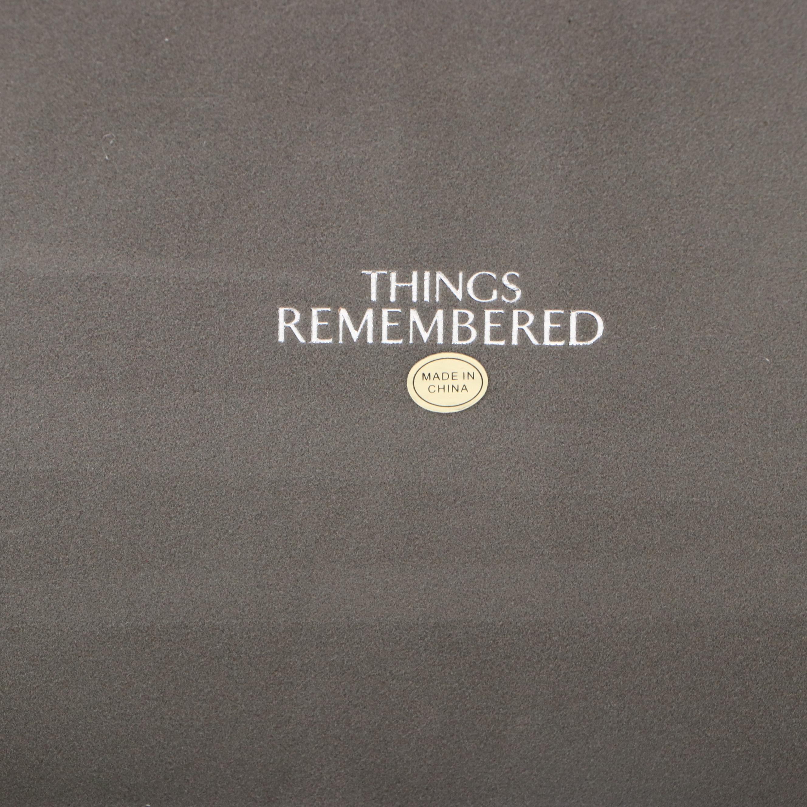 Things Remembered Satin Black Finish Bombé Wood Jewelry Chest