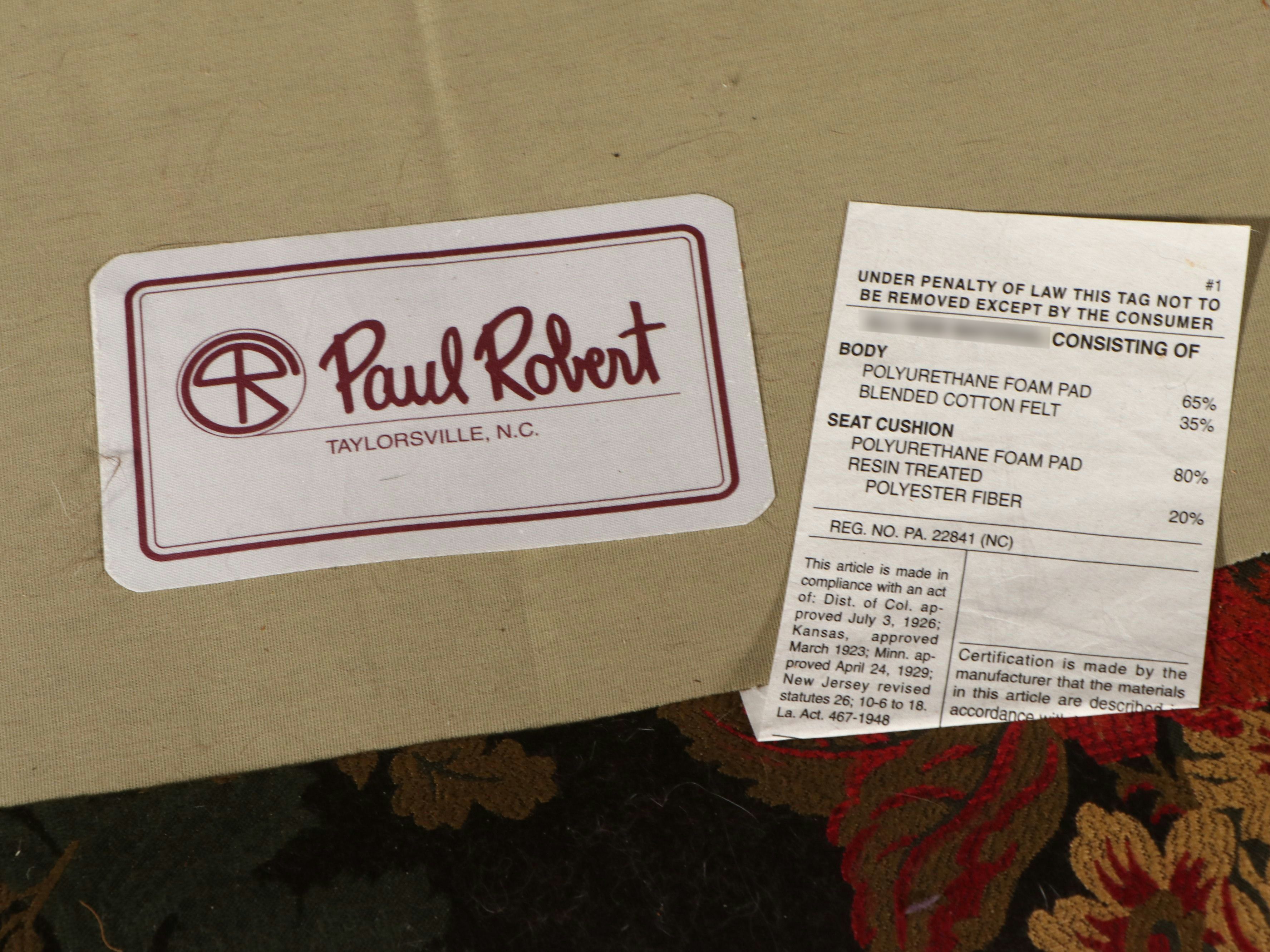 Paul Robert Louis XV Style Mixed Fabric Upholstered Settee