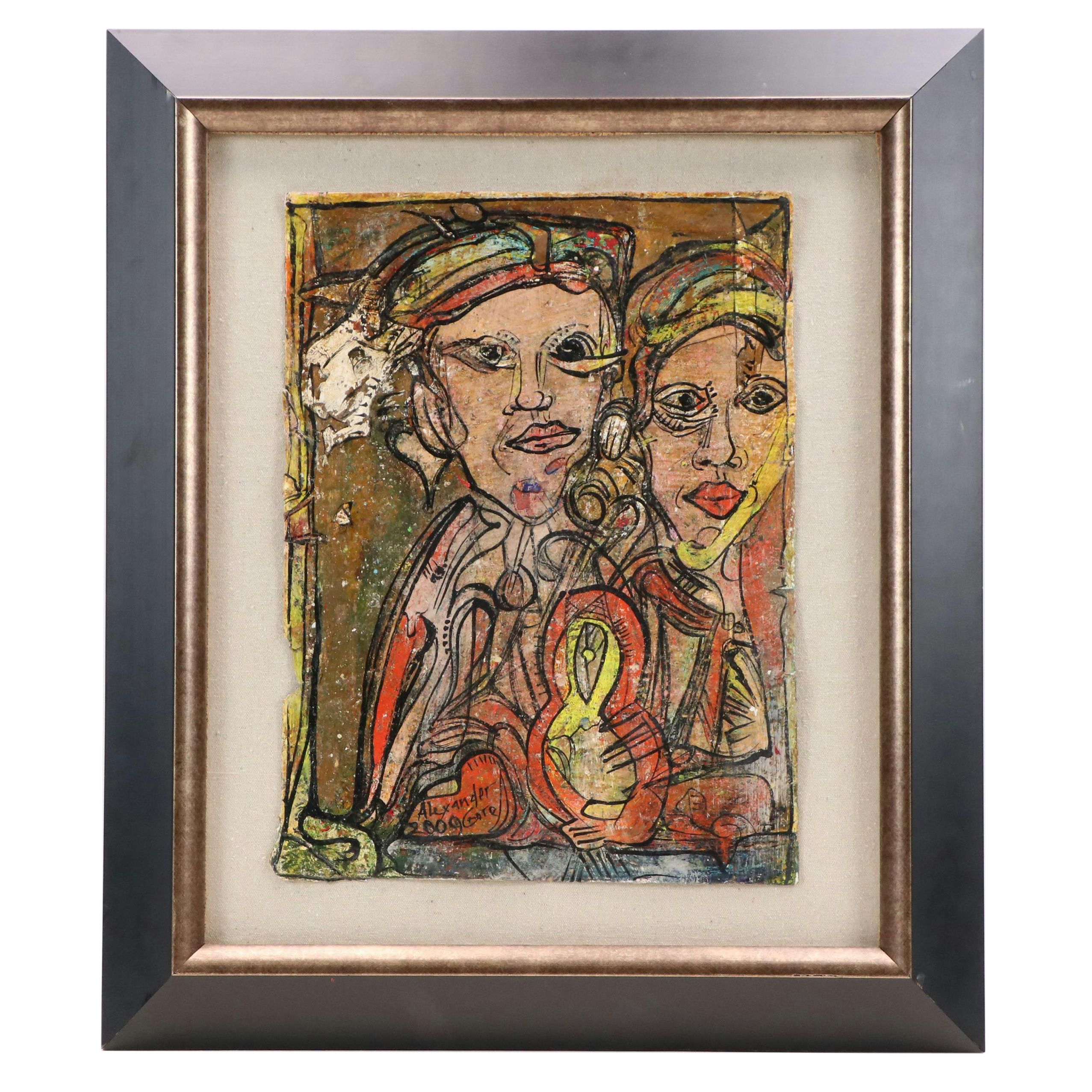 Alexander Gore Stylized Oil Painting "Hard Relationship," 2009