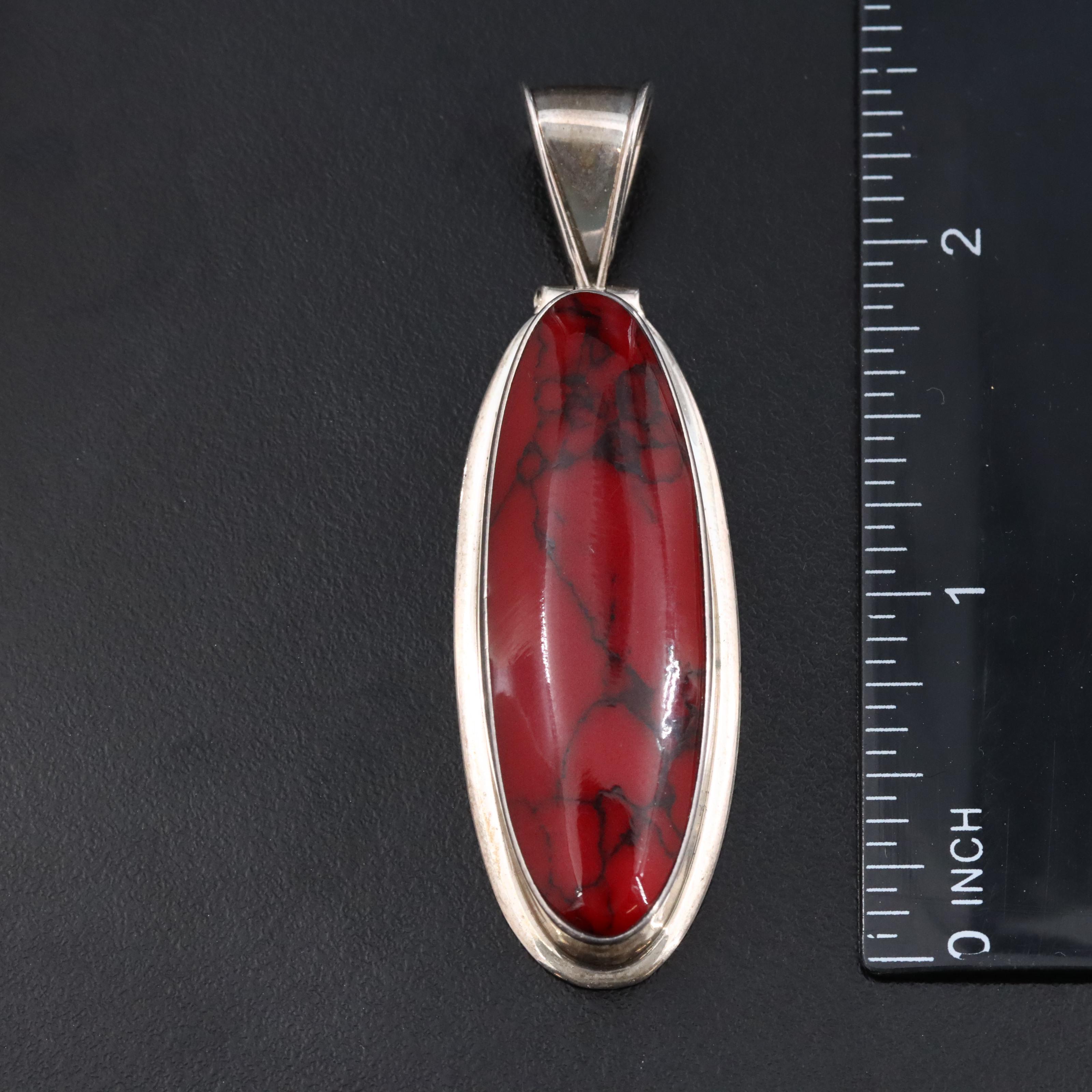 Mexican Sterling Black Onyx and Howlite Pendants