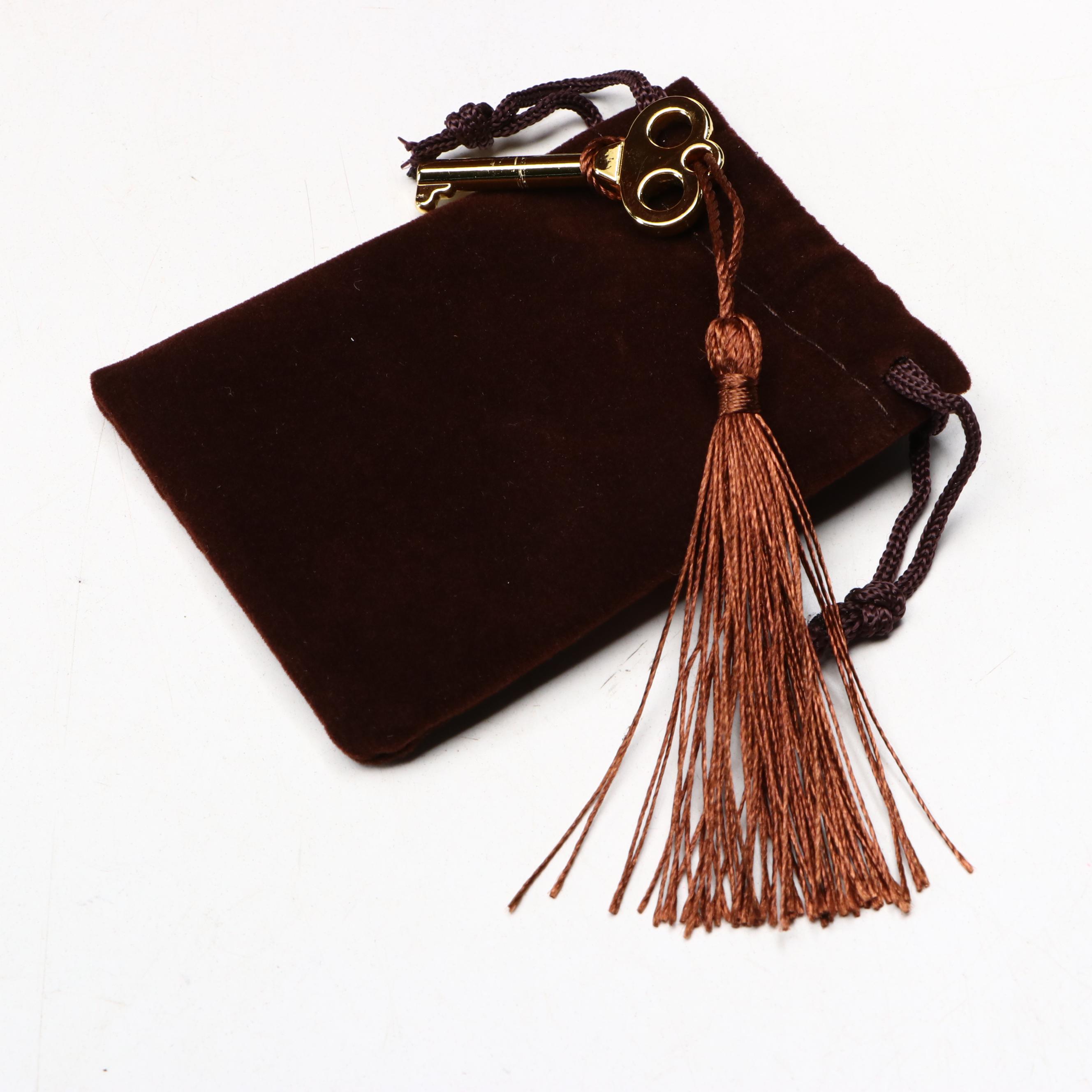 Jere High Cherry and Black Finished Locking Jewelry Box