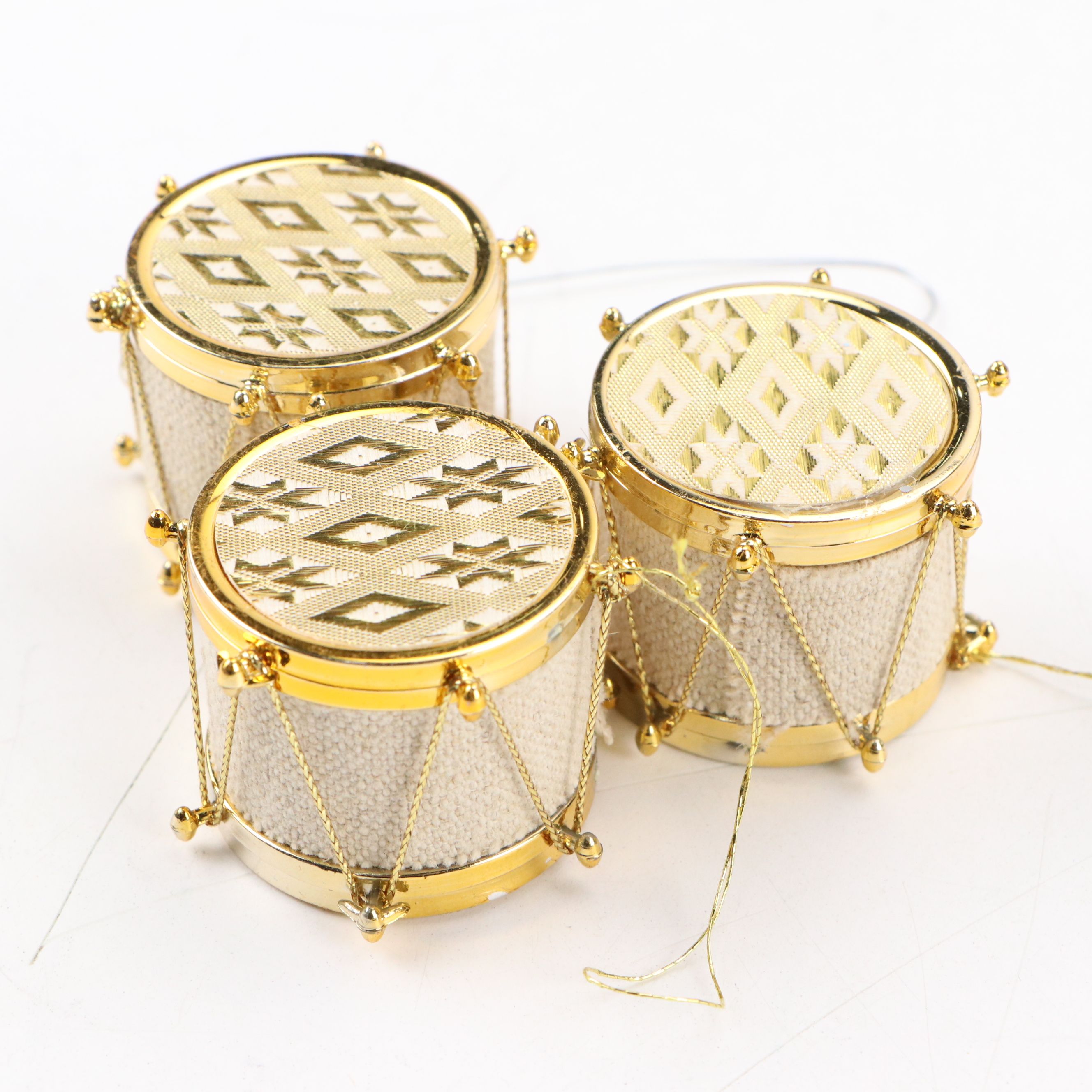 Miniature Christmas Pine Trees with Ornaments, Mid to Late 20th Century