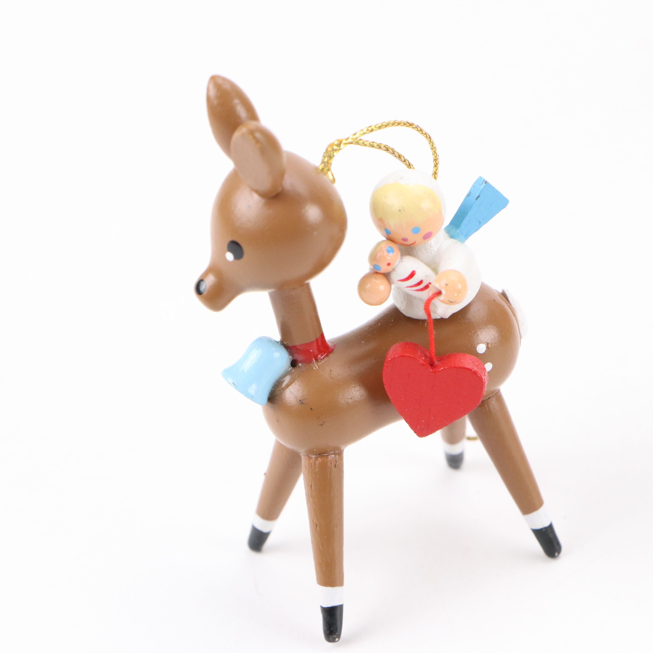 Miniature Christmas Pine Trees with Ornaments, Mid to Late 20th Century