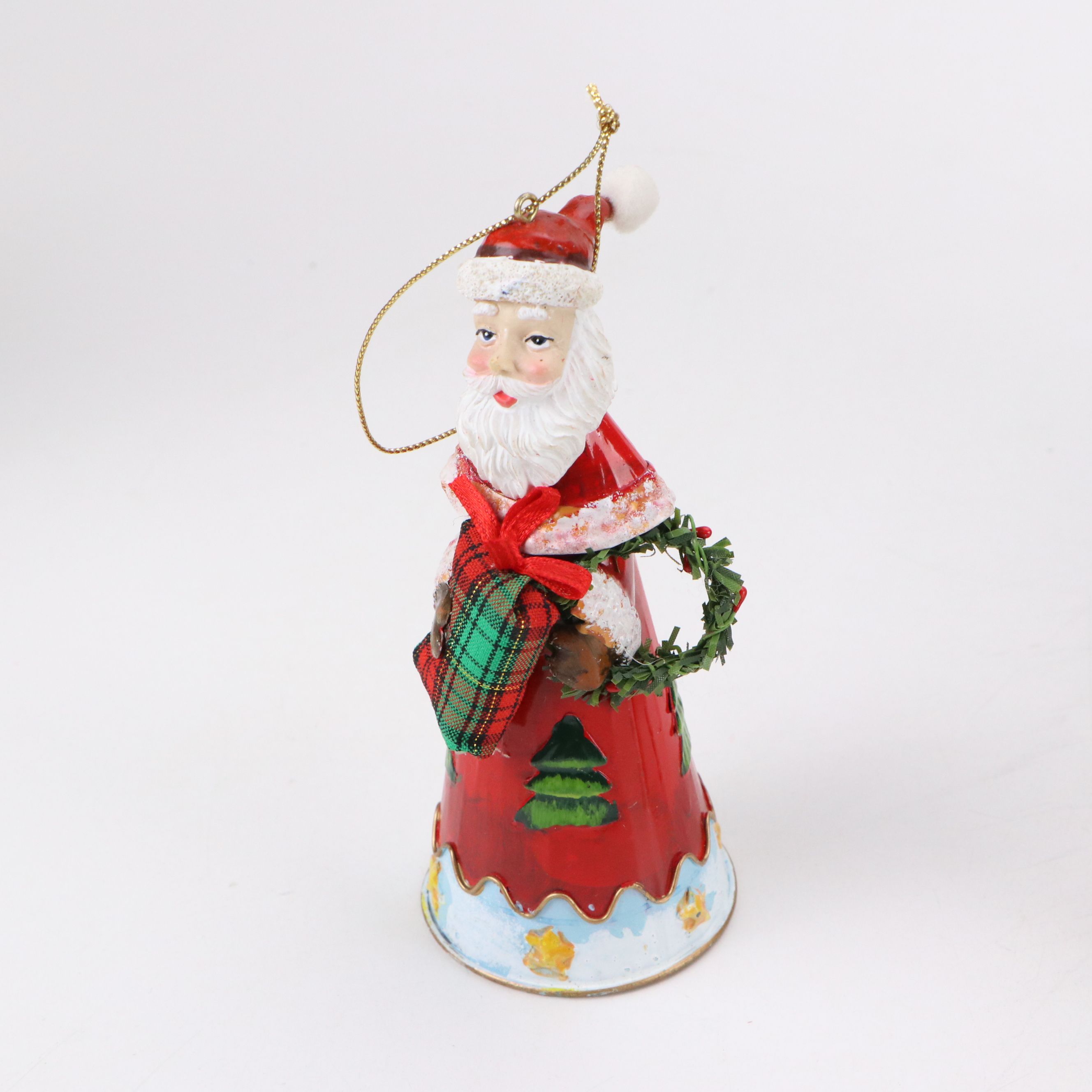 Miniature Christmas Pine Trees with Ornaments, Mid to Late 20th Century