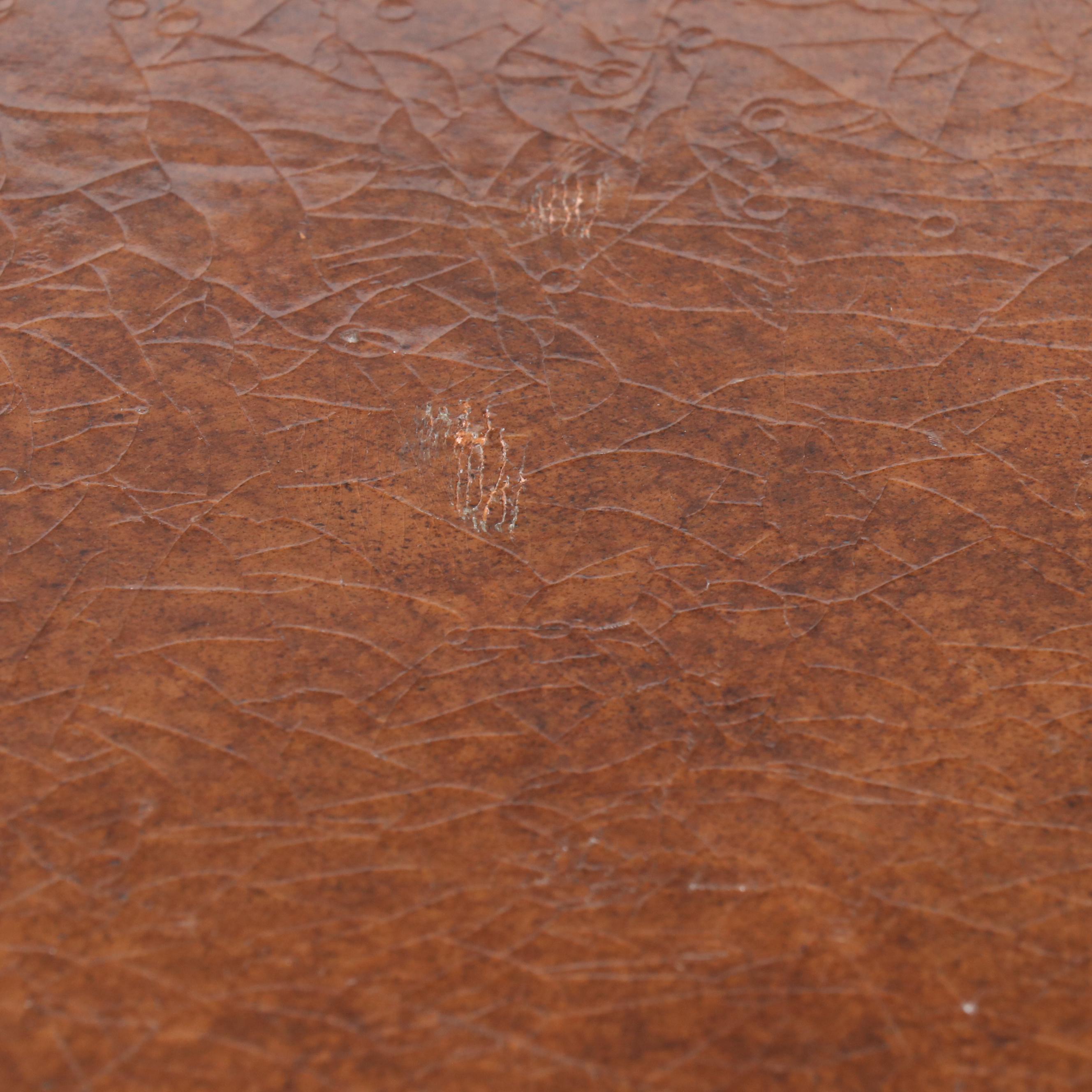 Maitland-Smith Console Table with Leather Inlay Top