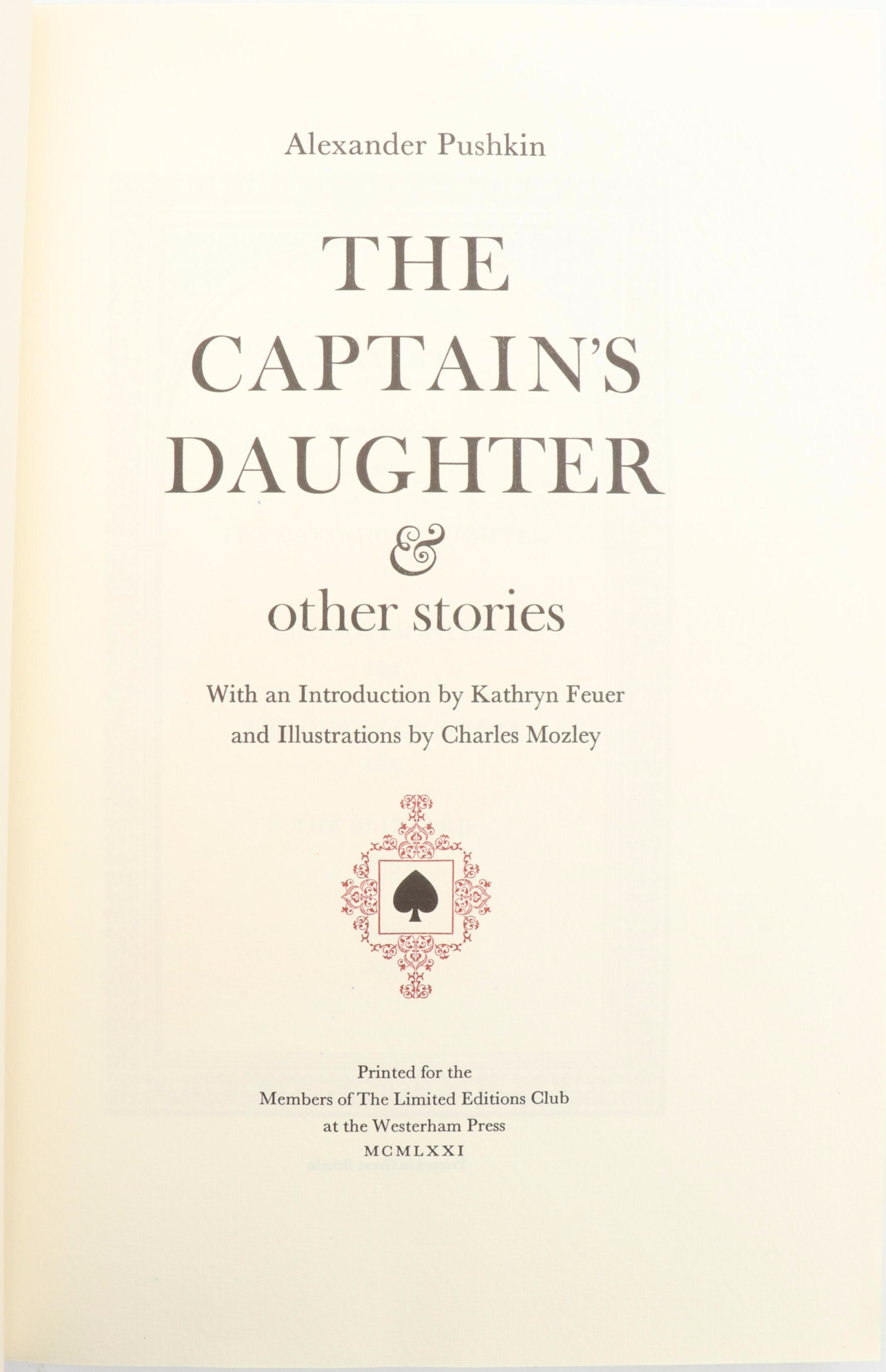 "The Captain's Daughter & Other Stories" and More Fiction Books