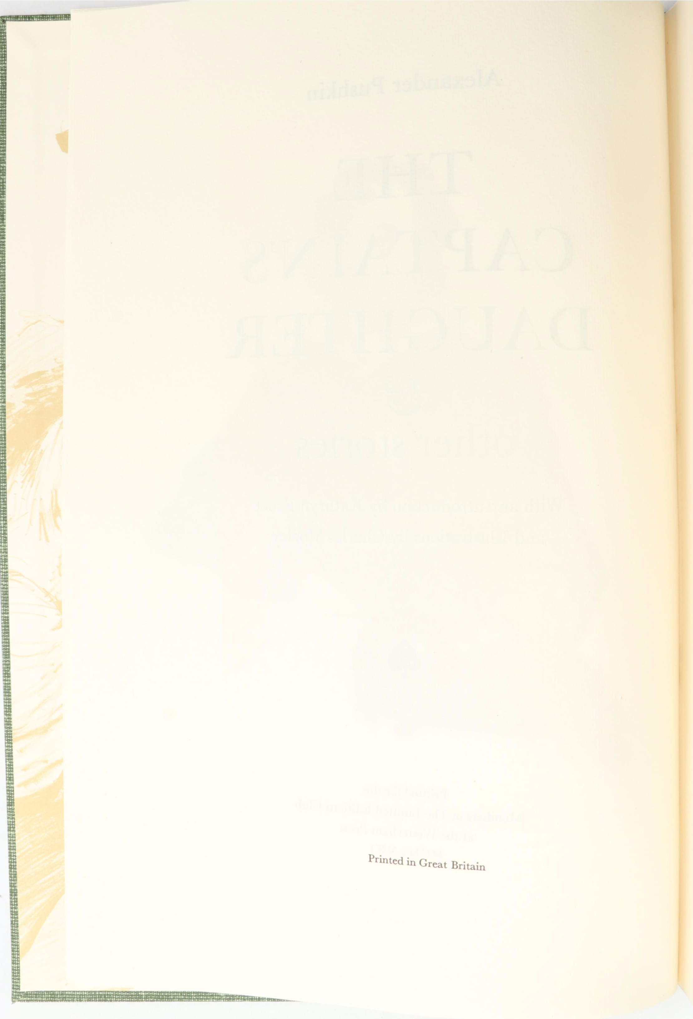 "The Captain's Daughter & Other Stories" and More Fiction Books