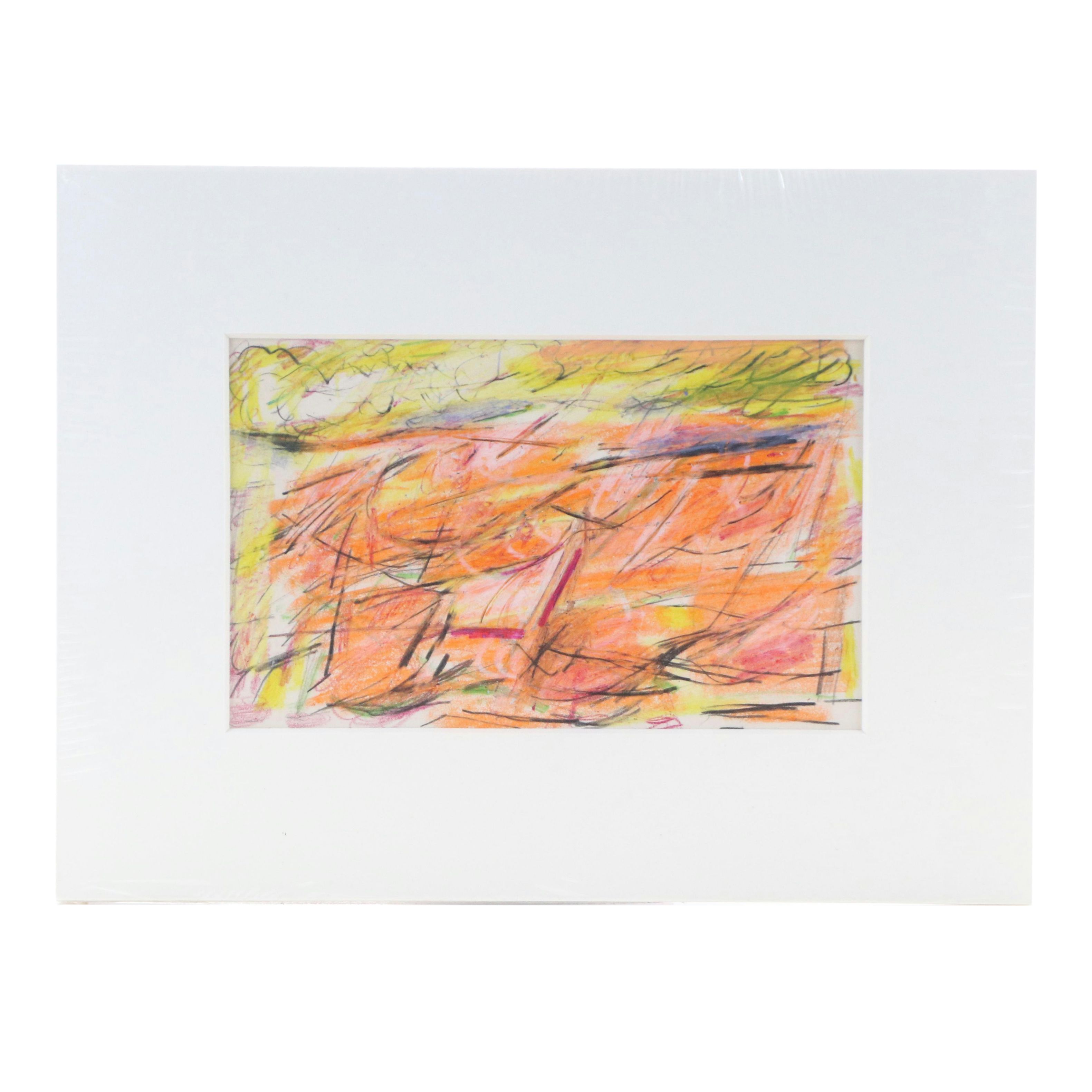 Paul Chidlaw Abstract Modern Drawing, Mid to Late 20th Century
