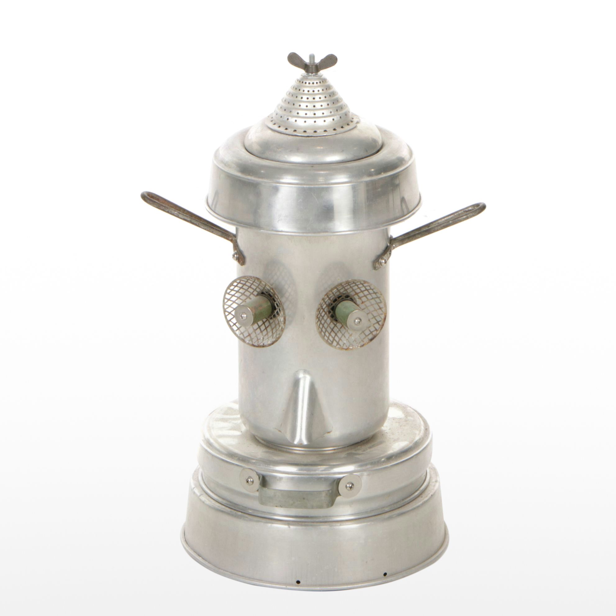 Robot Tabletop Sculpture Made Out of Found Kitchen Objects