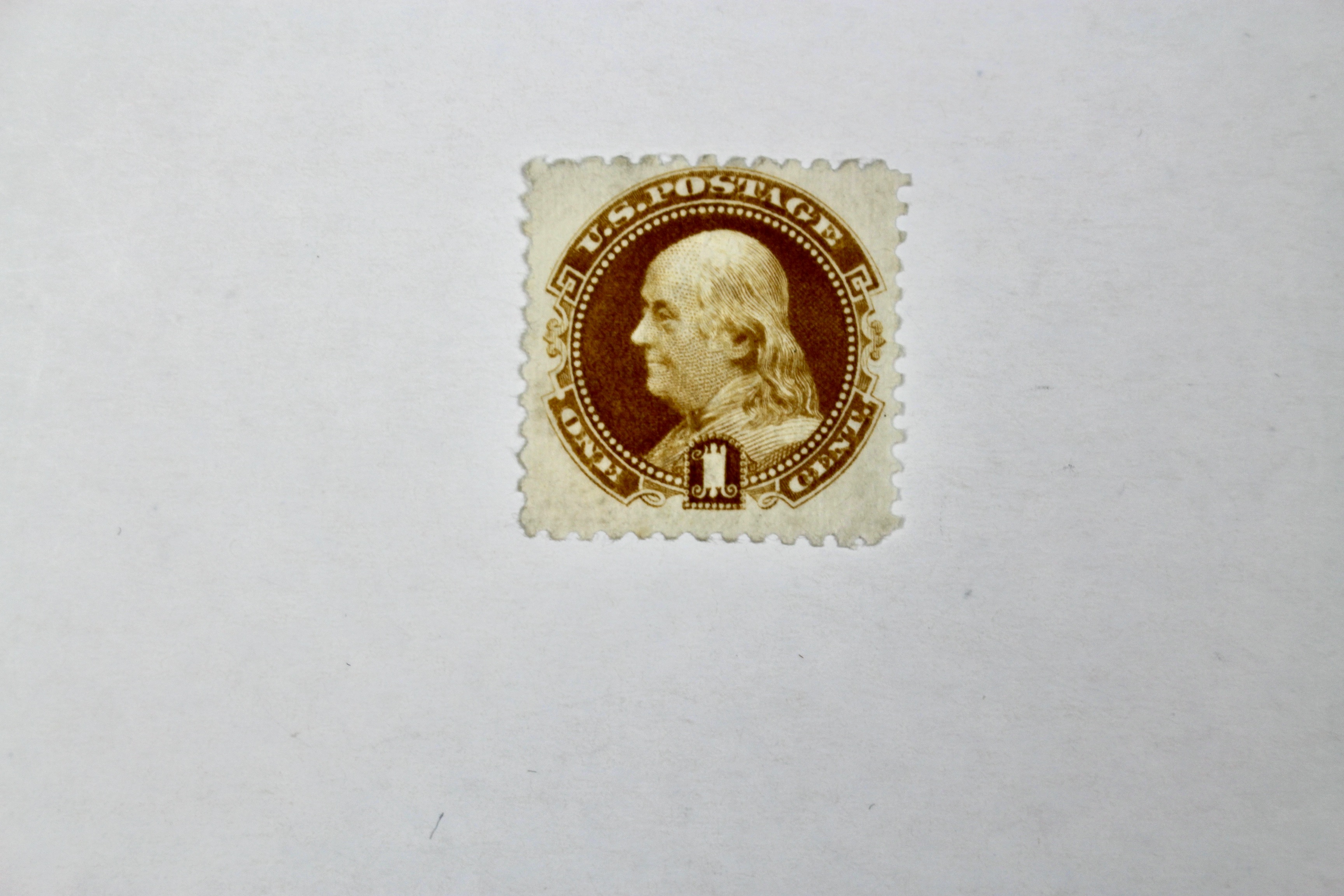 1880 Scott 133 1-Cent Buff, No Gum U.S. Stamp, Only 5,000 Issued