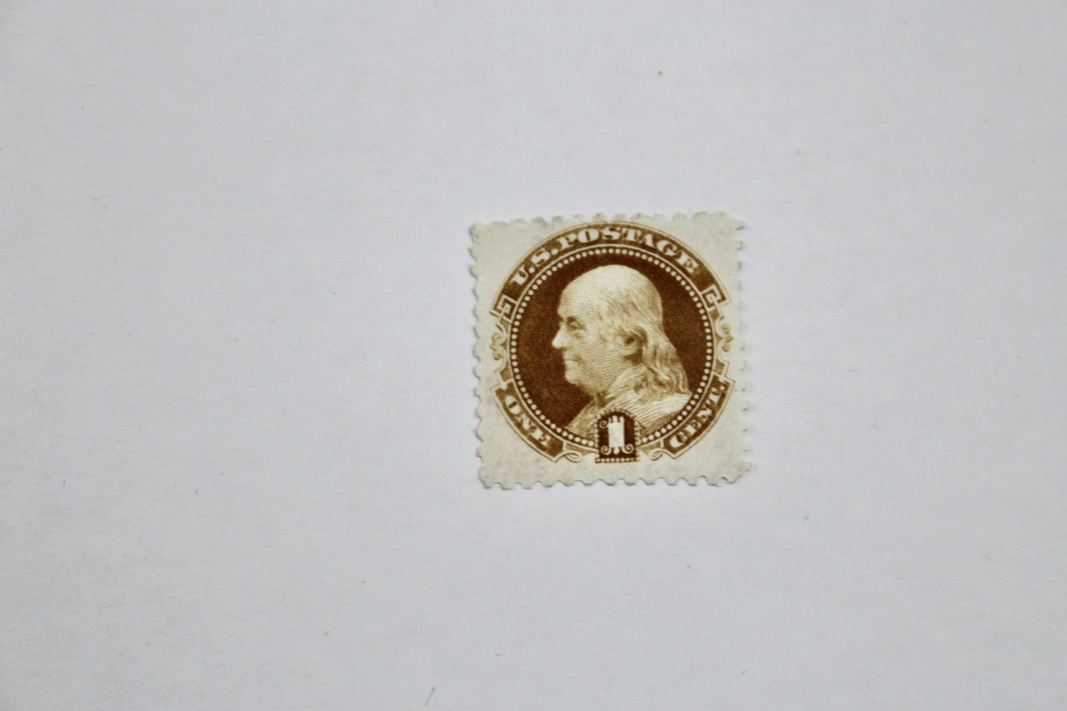 1880 Scott 133 1-Cent Buff, No Gum U.S. Stamp, Only 5,000 Issued