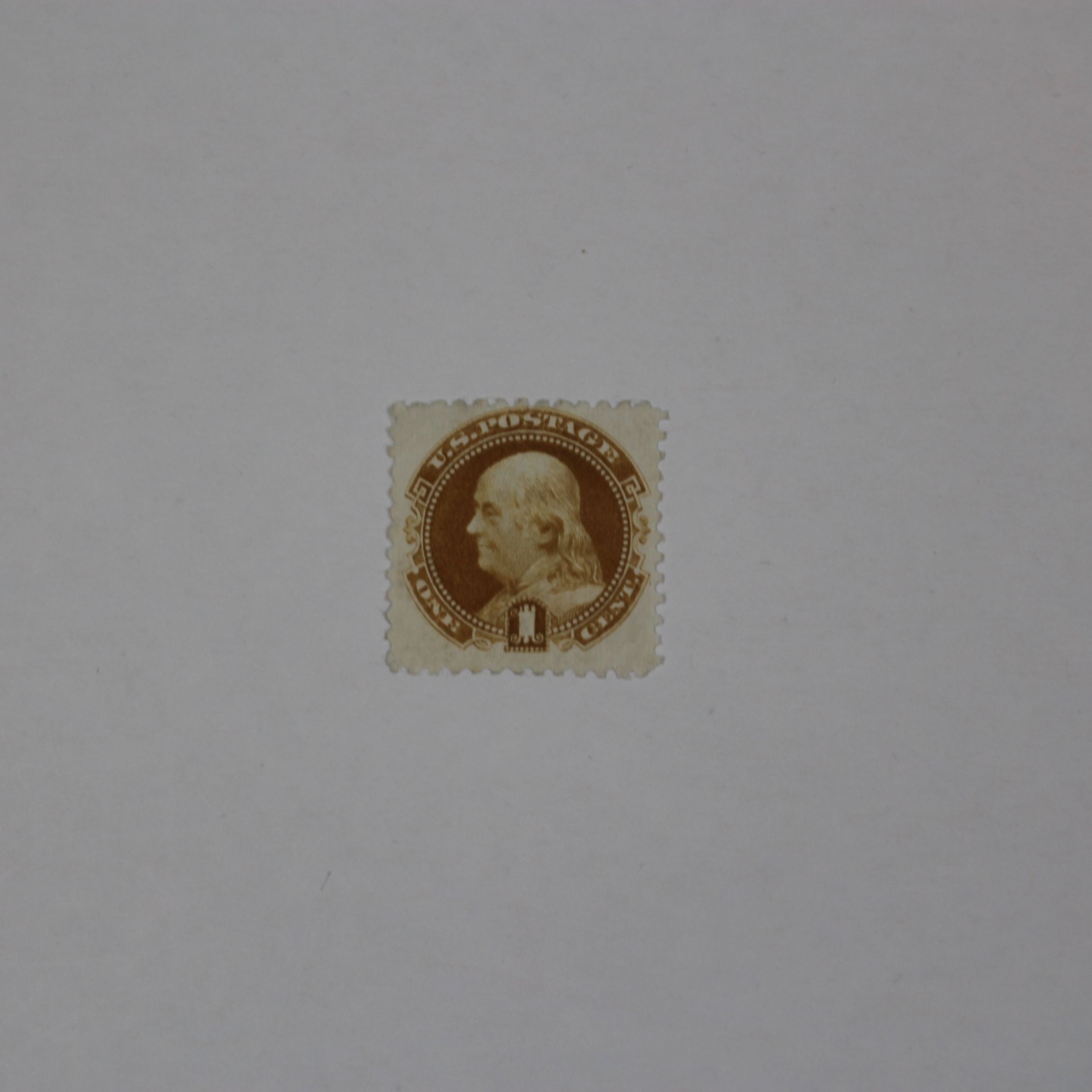1880 Scott 133 1-Cent Buff, No Gum U.S. Stamp, Only 5,000 Issued