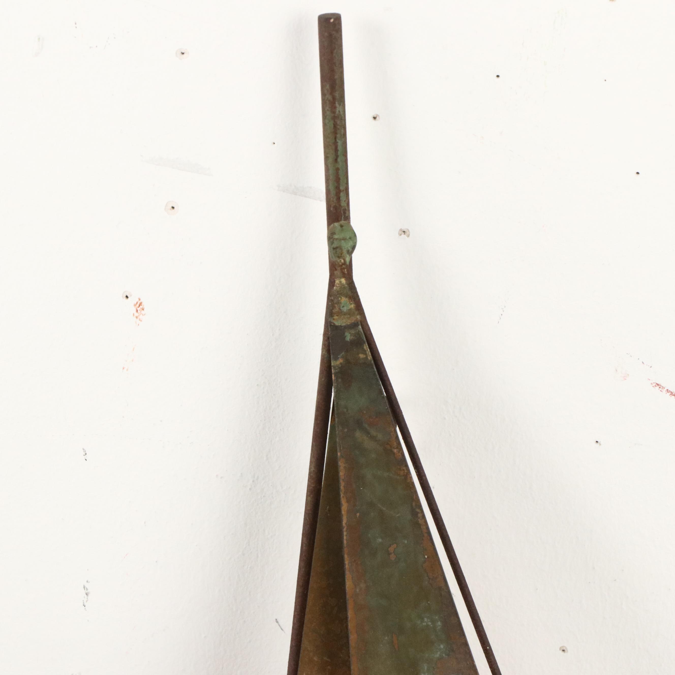 Curtis Jeré Brass and Copper Wall Sculpture of Sailboats, 1968