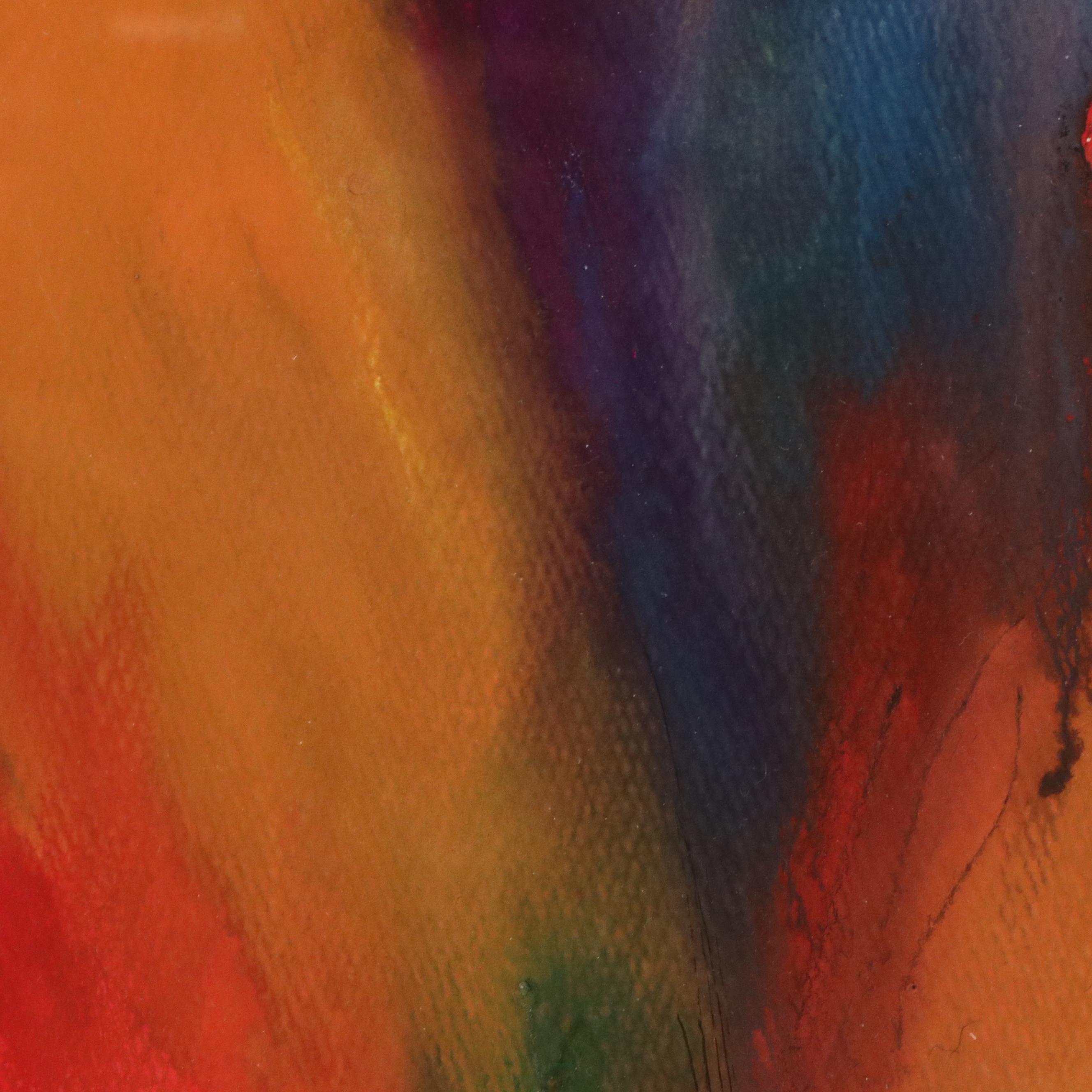 Abstract Composition With Fish Acrylic Wash Painting "N. 62"