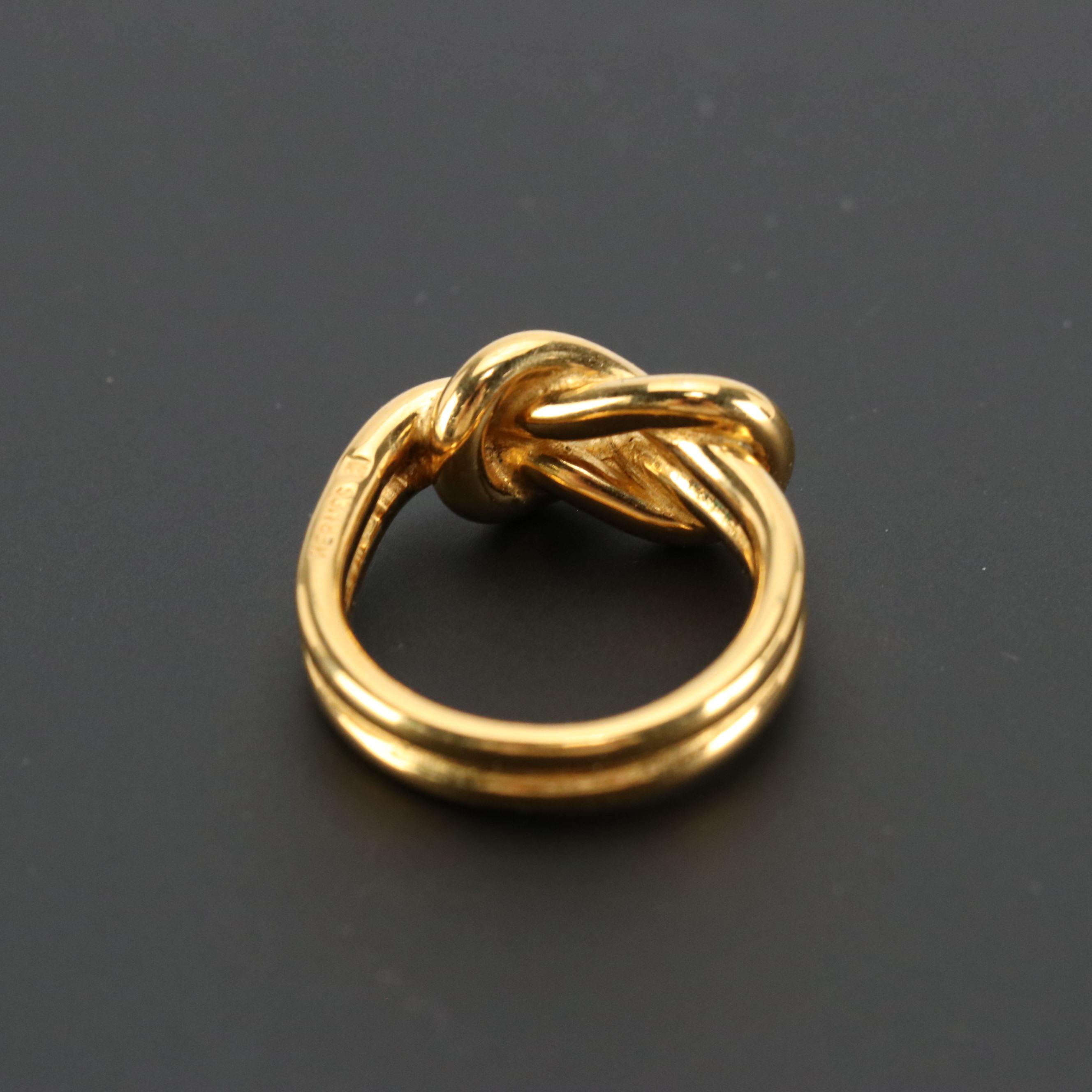 Hermès Gold Plated Atame Scarf Ring