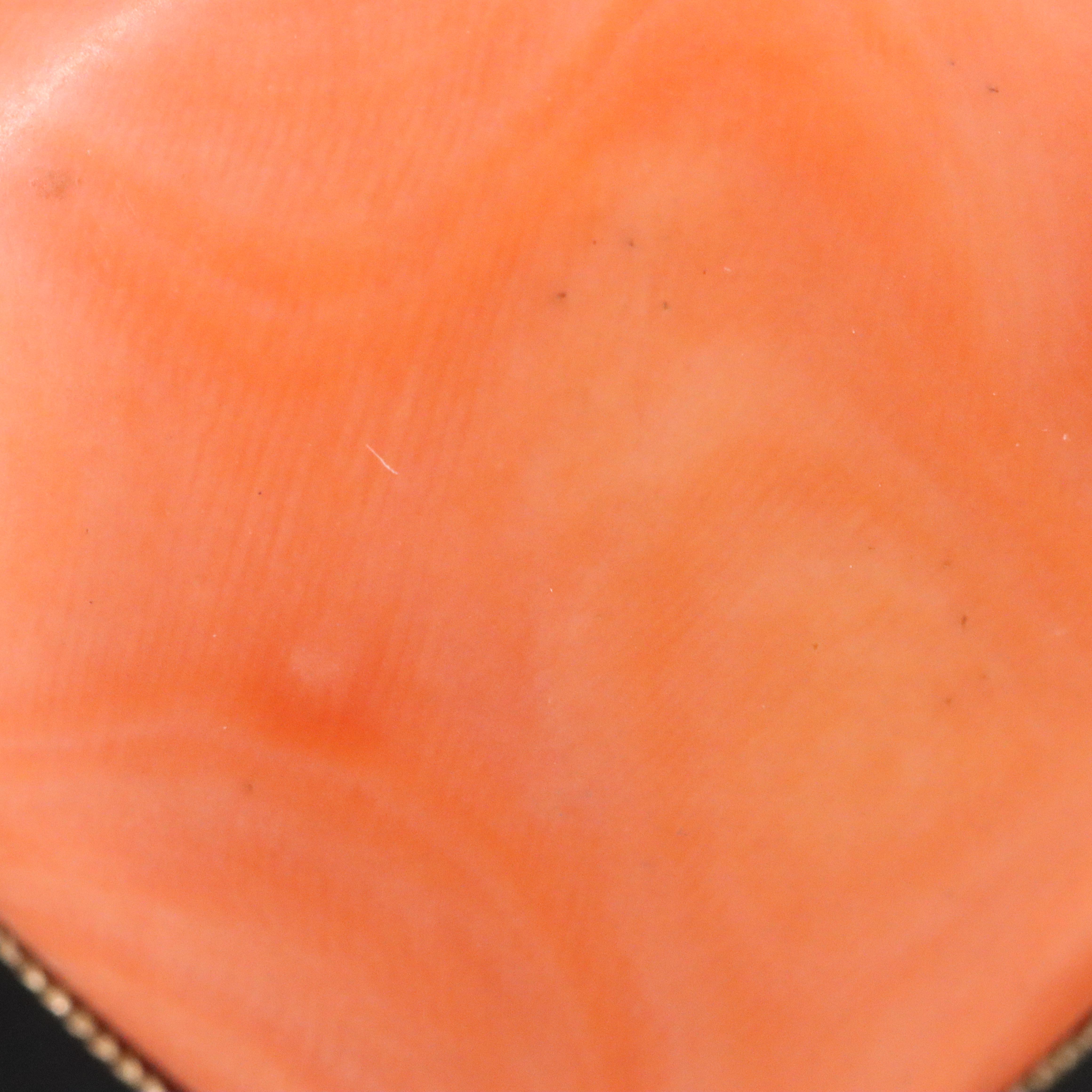 14K Coral Heart Pendant