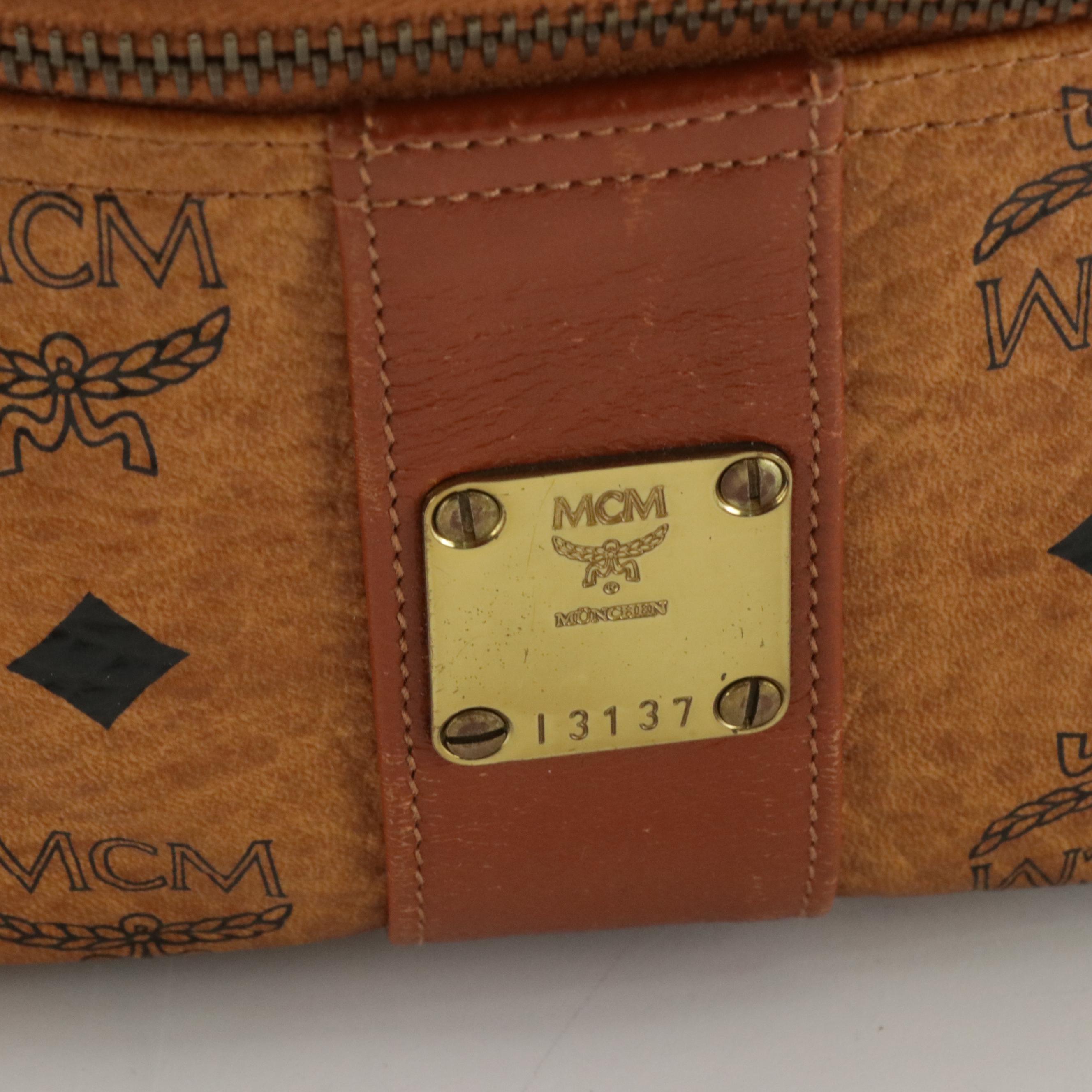 MCM Belt Bag in Cognac Visetos Canvas