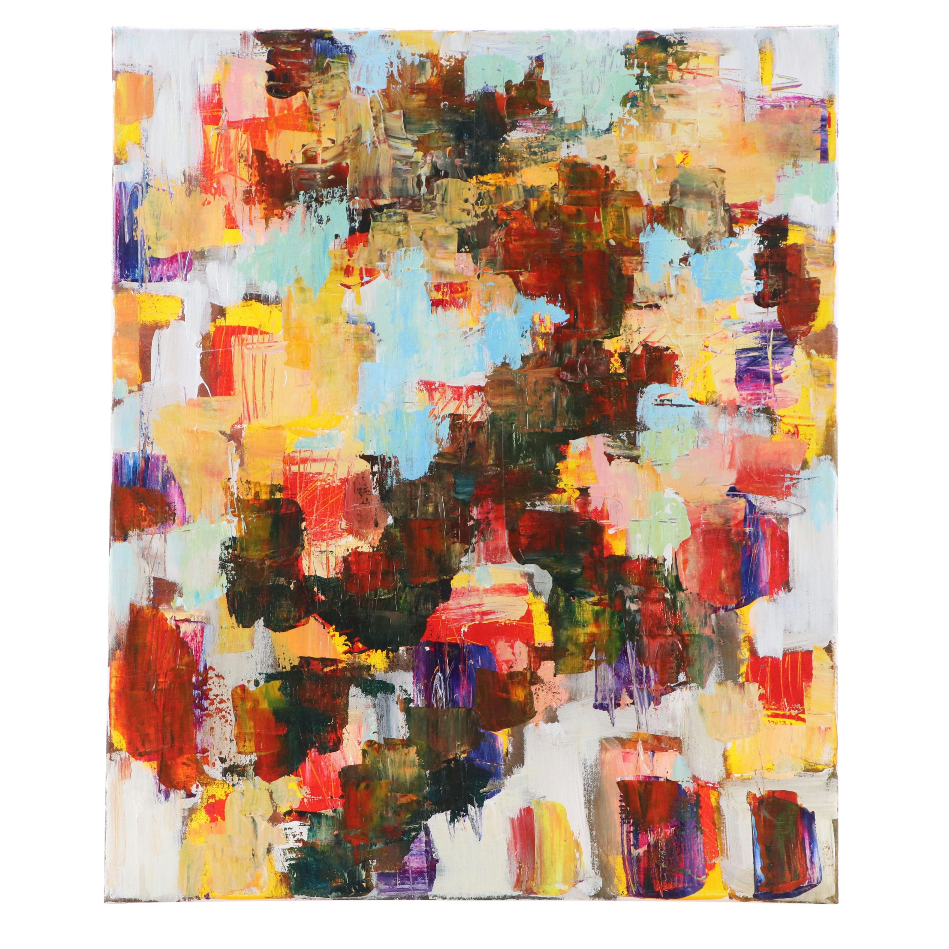 Leif Janek Abstract Acrylic Painting, 21st Century