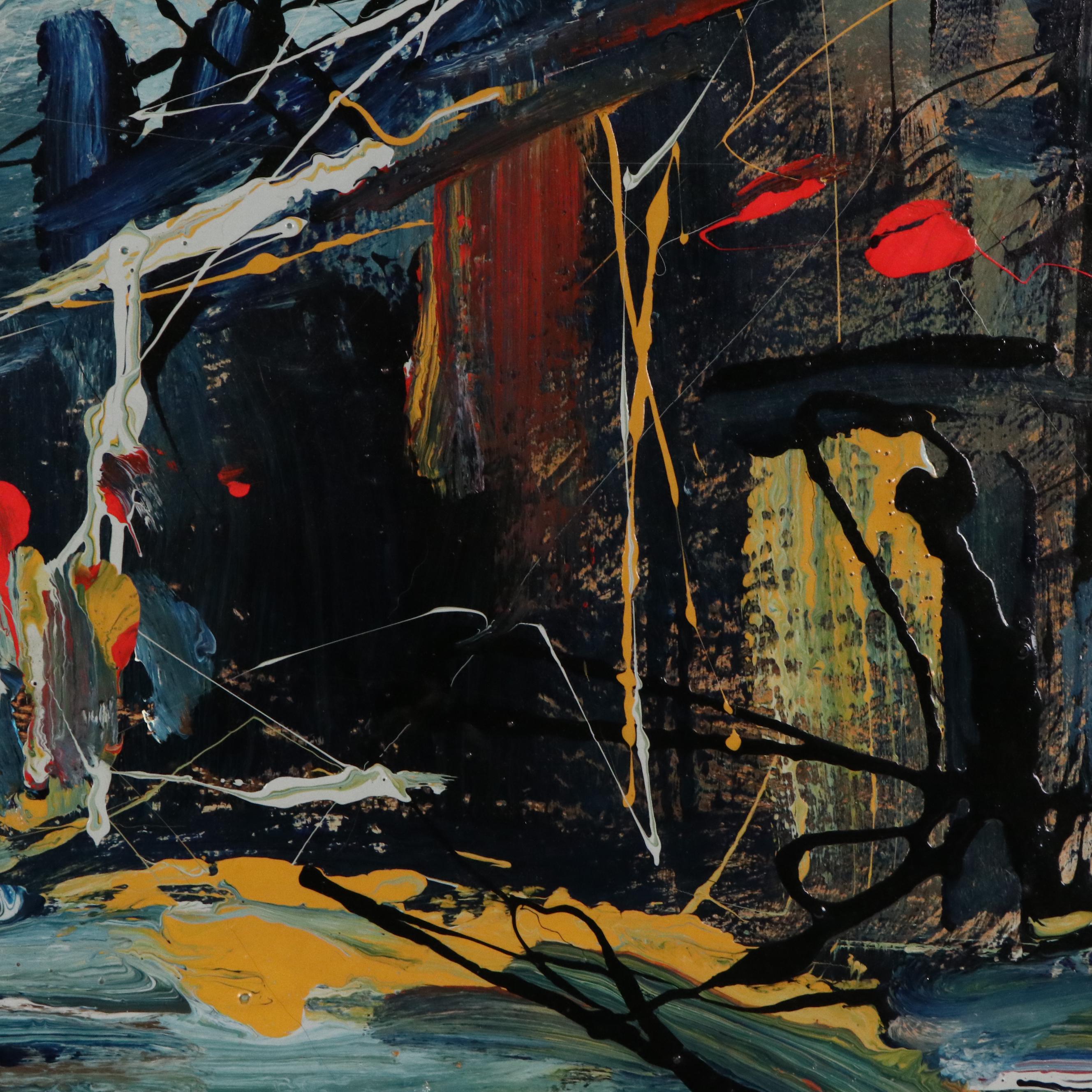 Héctor Raúl Ulloa Burgos Chilean Village Street Scene, Circa 1966