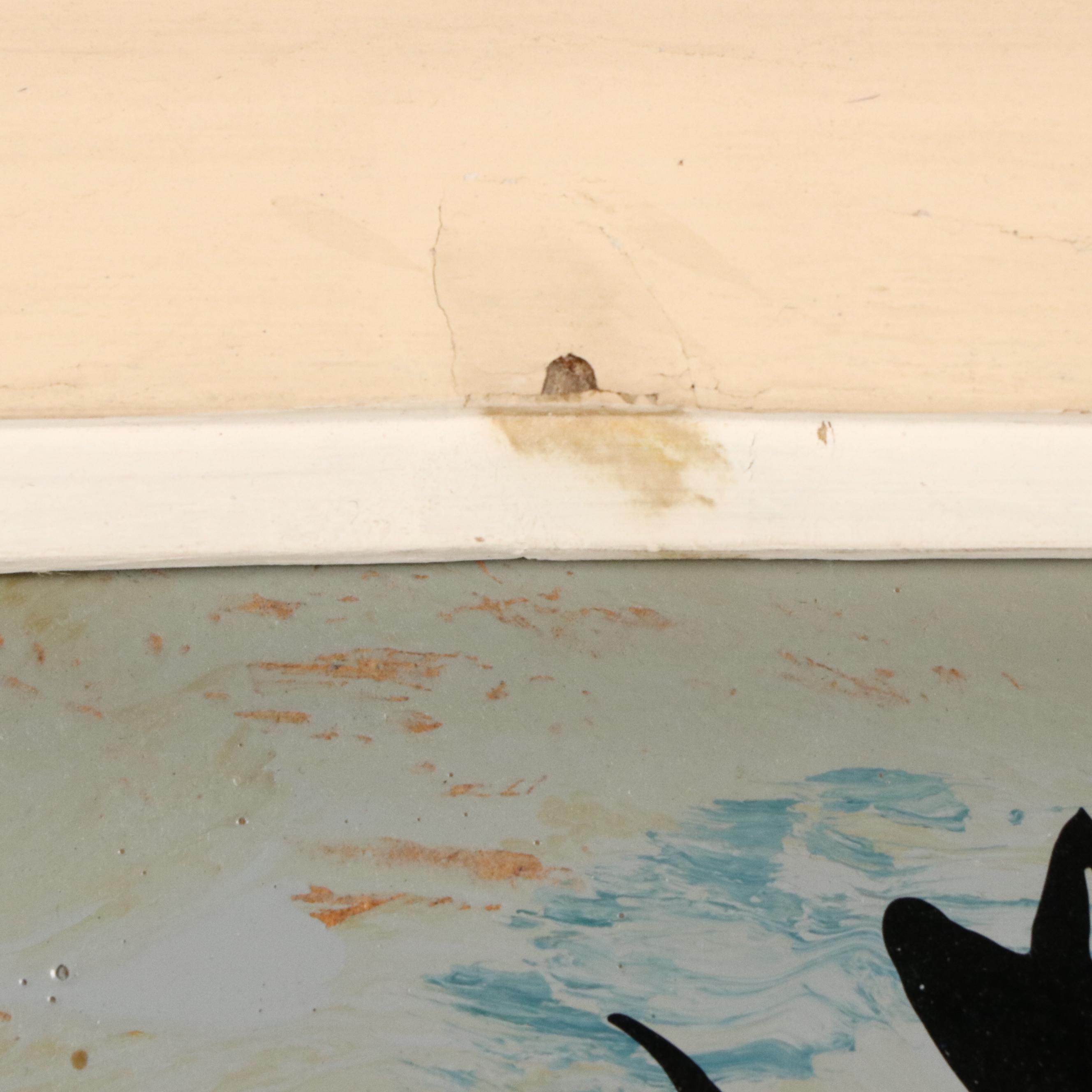 Héctor Raúl Ulloa Burgos Chilean Village Street Scene, Circa 1966