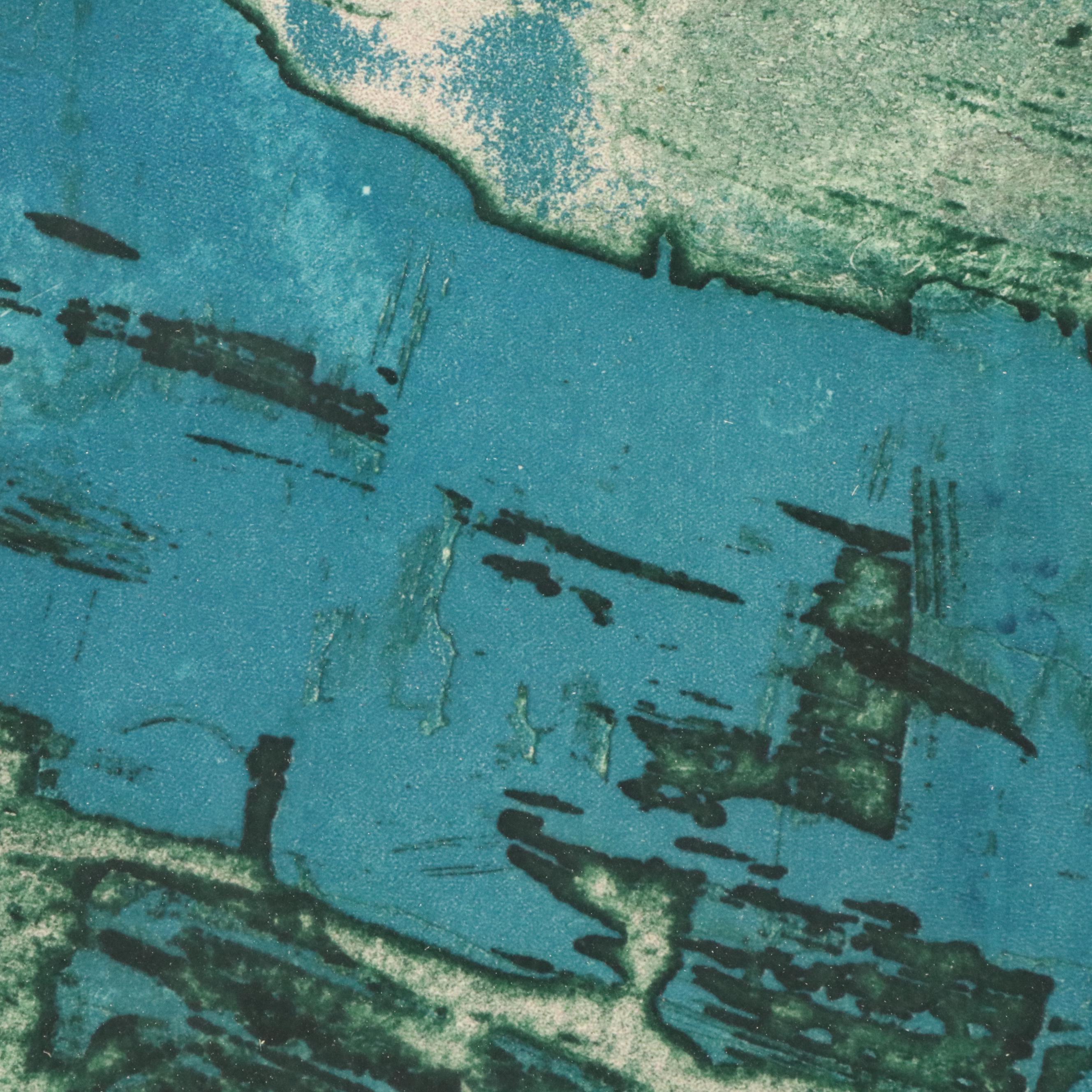 Brita Molin Abstract Color Etching "L'Orchestre de la Forêt," 1967