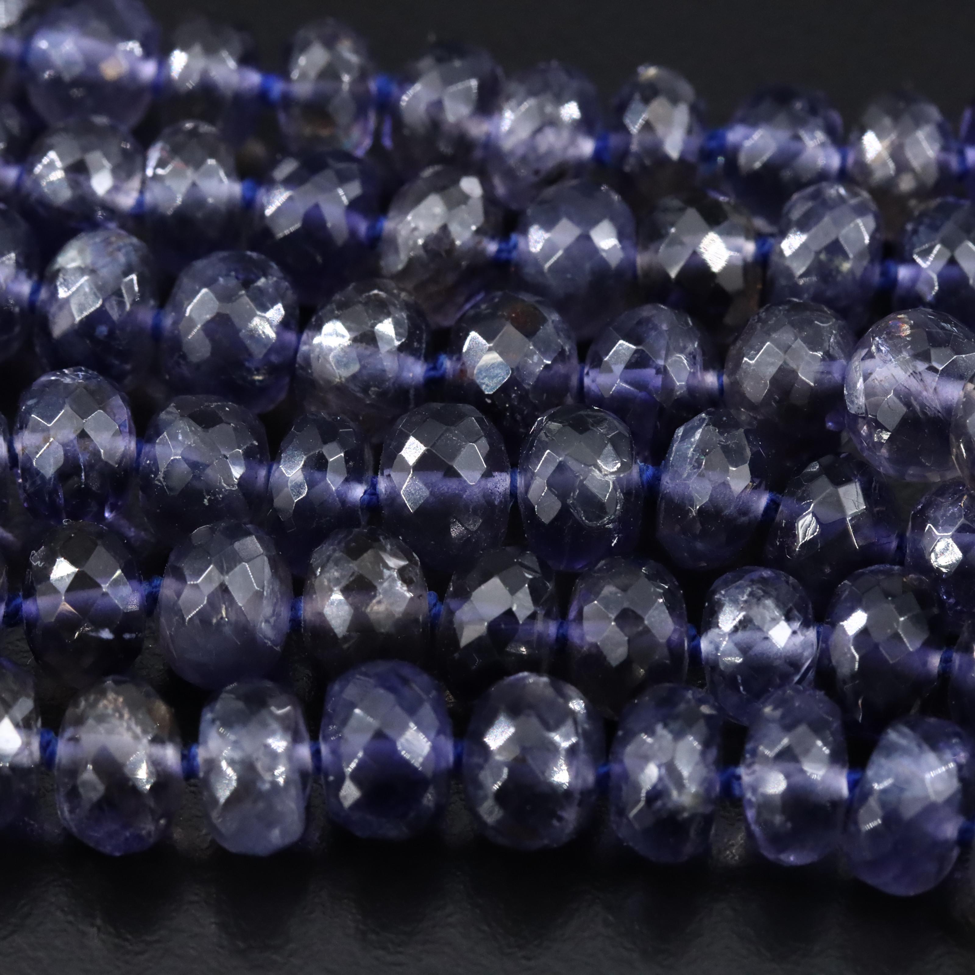 Sheryl Lowe Iolite Necklace with Cross and Rectangular Pendants with Diamonds