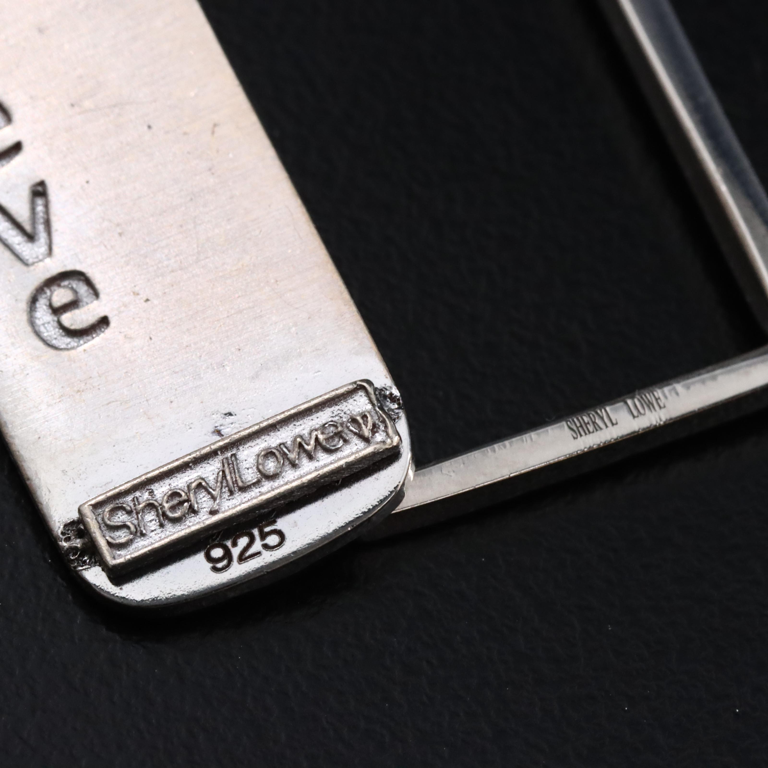 Sheryl Lowe Iolite Necklace with Cross and Rectangular Pendants with Diamonds