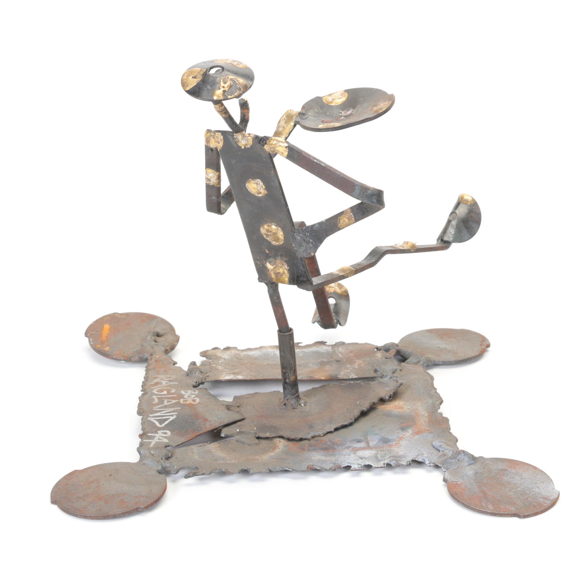 Bob Ragland Sculpted Figural Candle Holders, Late 20th Century