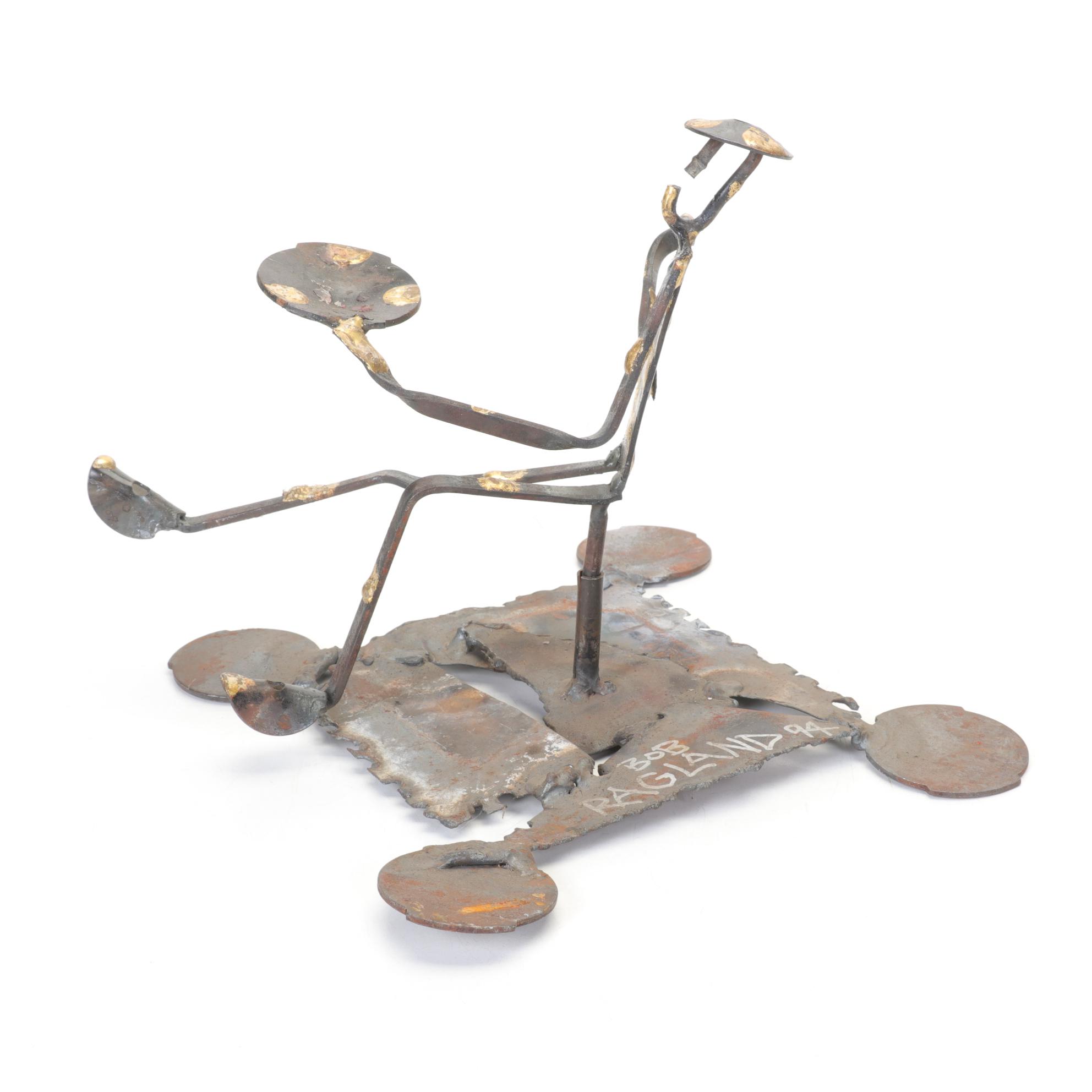 Bob Ragland Sculpted Figural Candle Holders, Late 20th Century