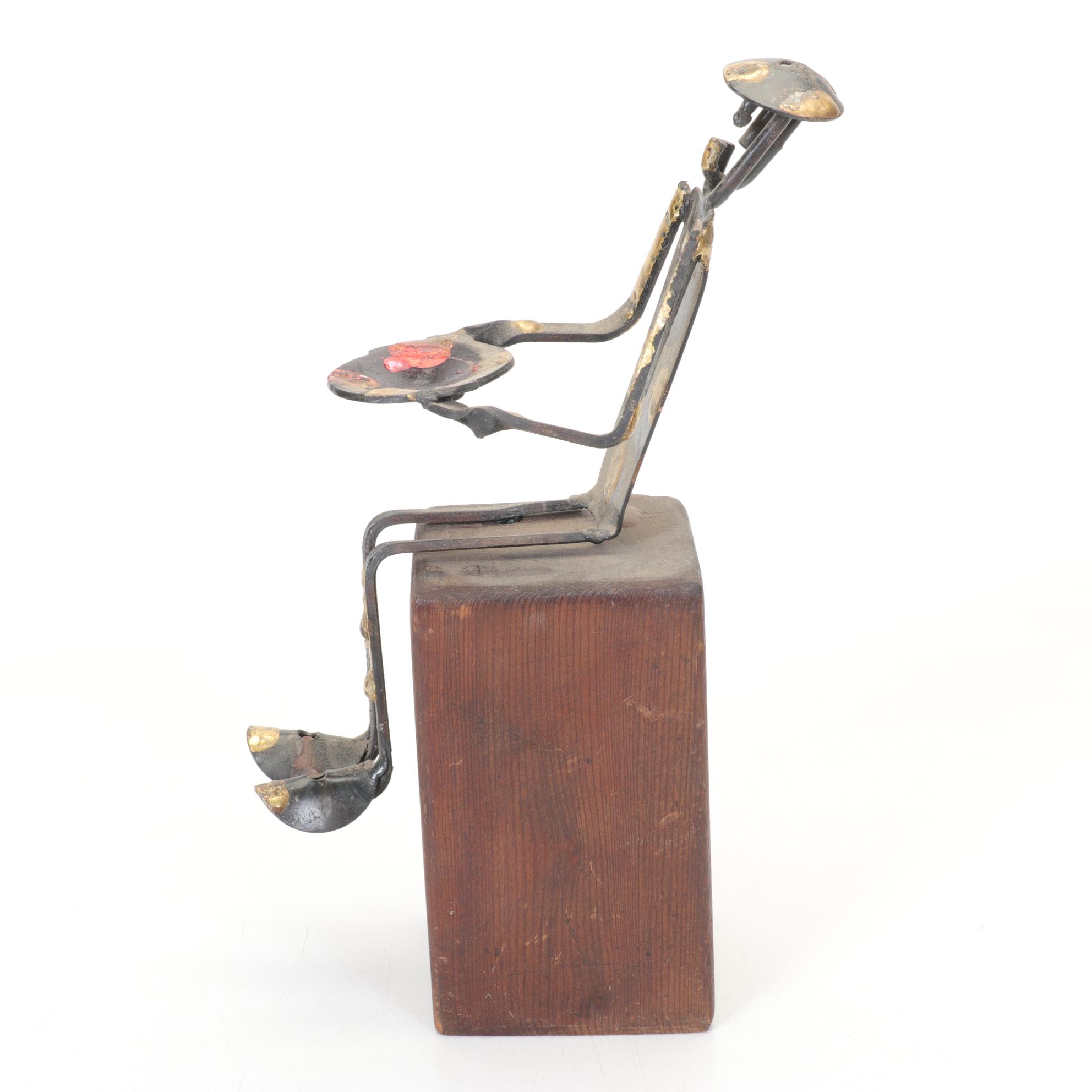 Bob Ragland Sculpted Figural Candle Holders, Late 20th Century