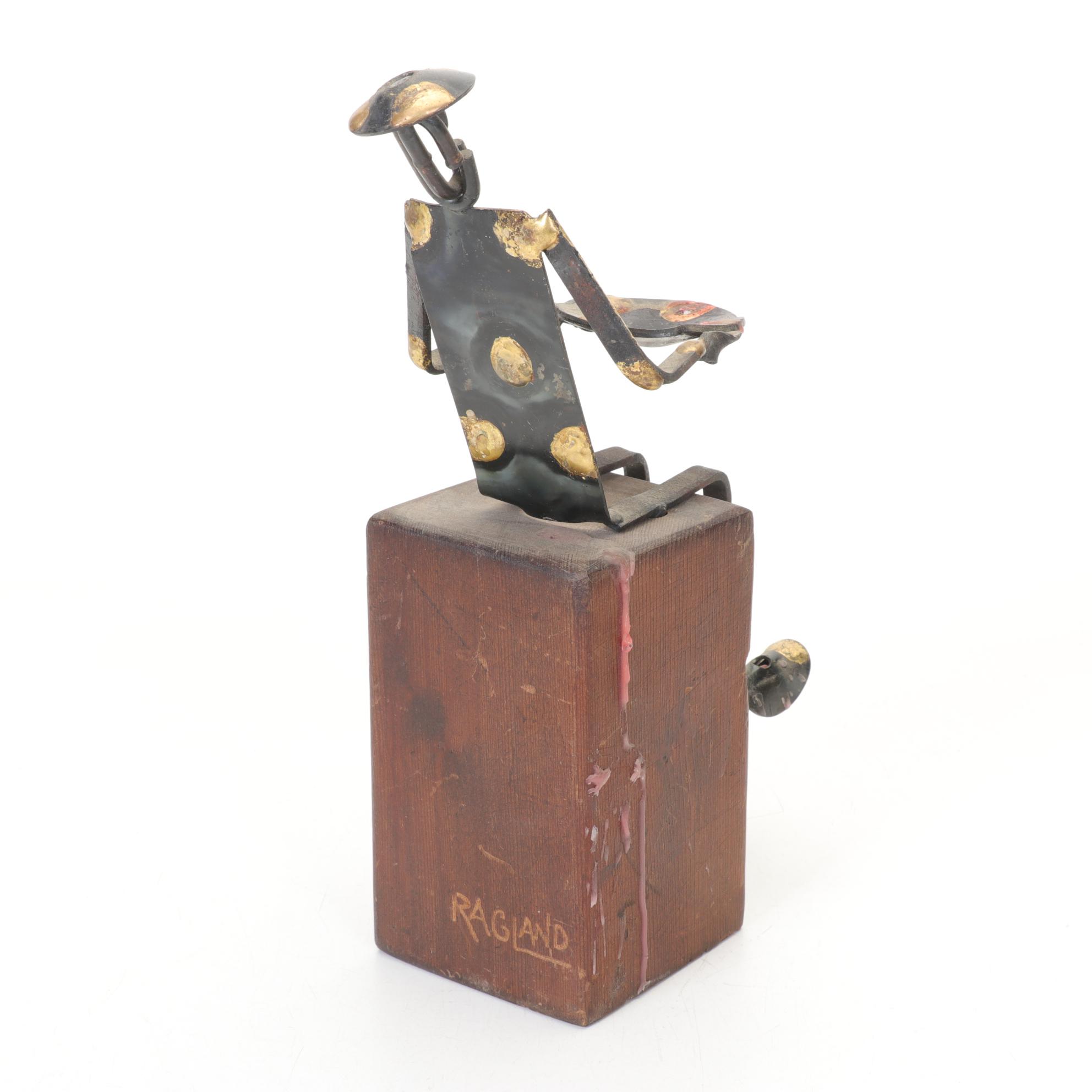 Bob Ragland Sculpted Figural Candle Holders, Late 20th Century