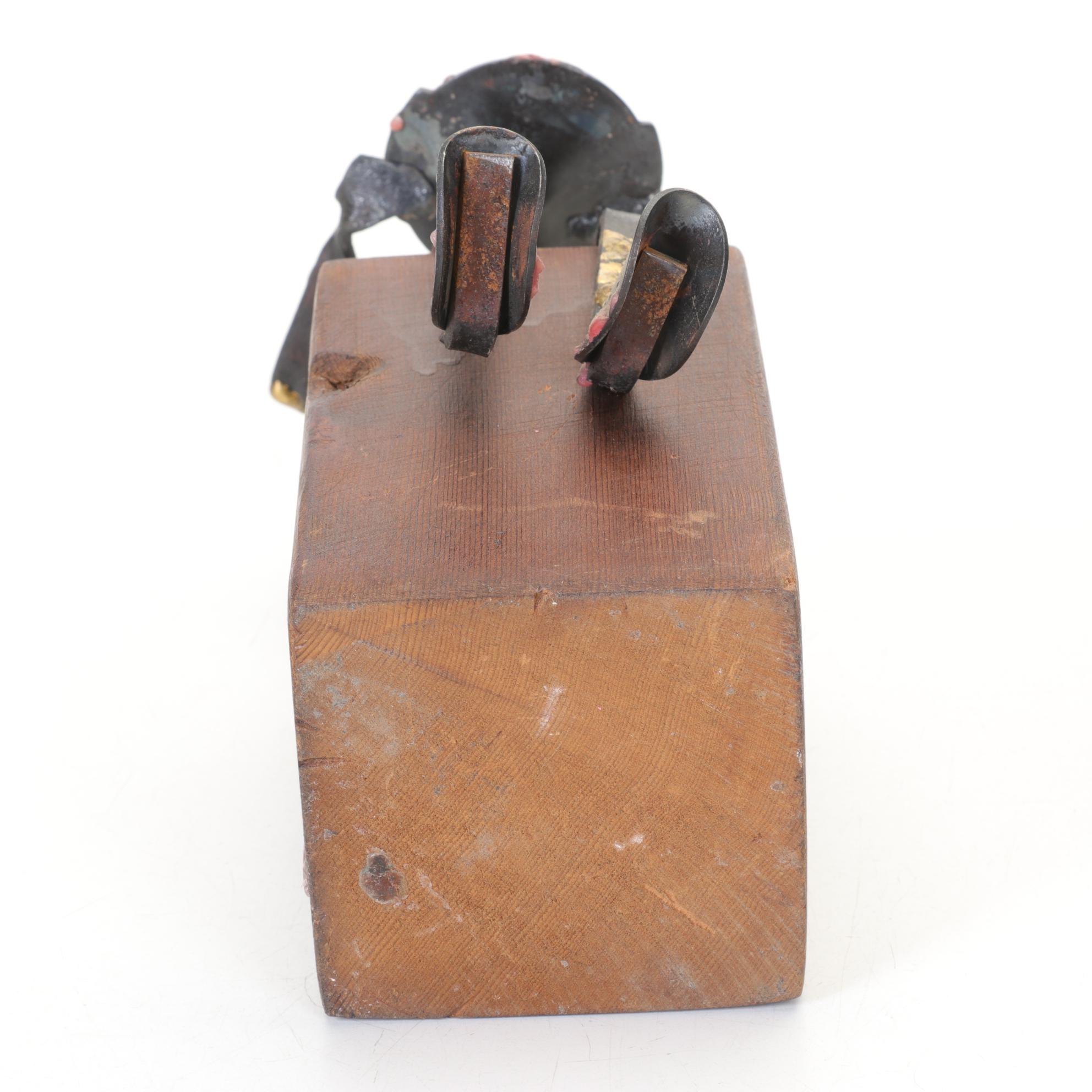 Bob Ragland Sculpted Figural Candle Holders, Late 20th Century