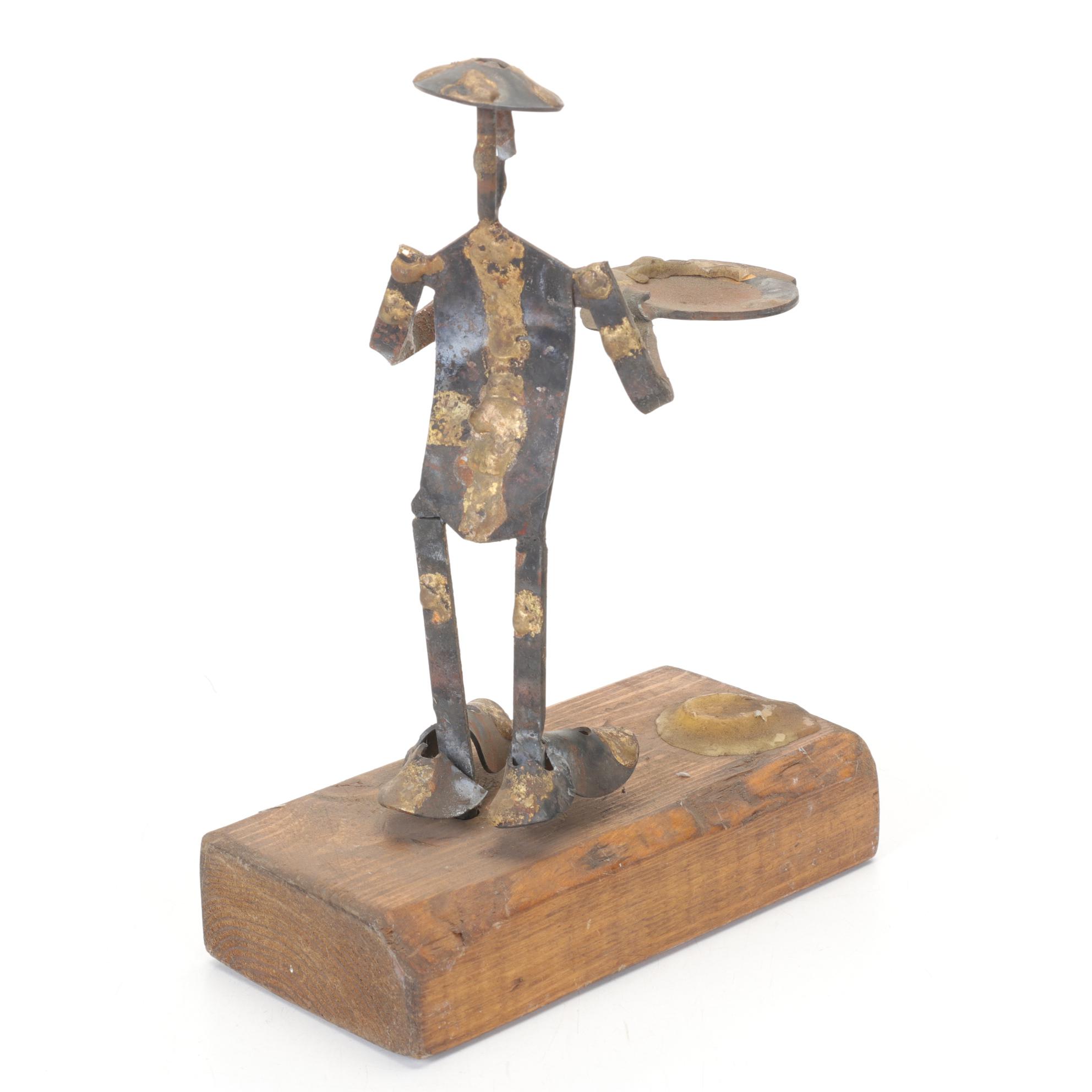 Bob Ragland Sculpted Figural Candle Holders, Late 20th Century