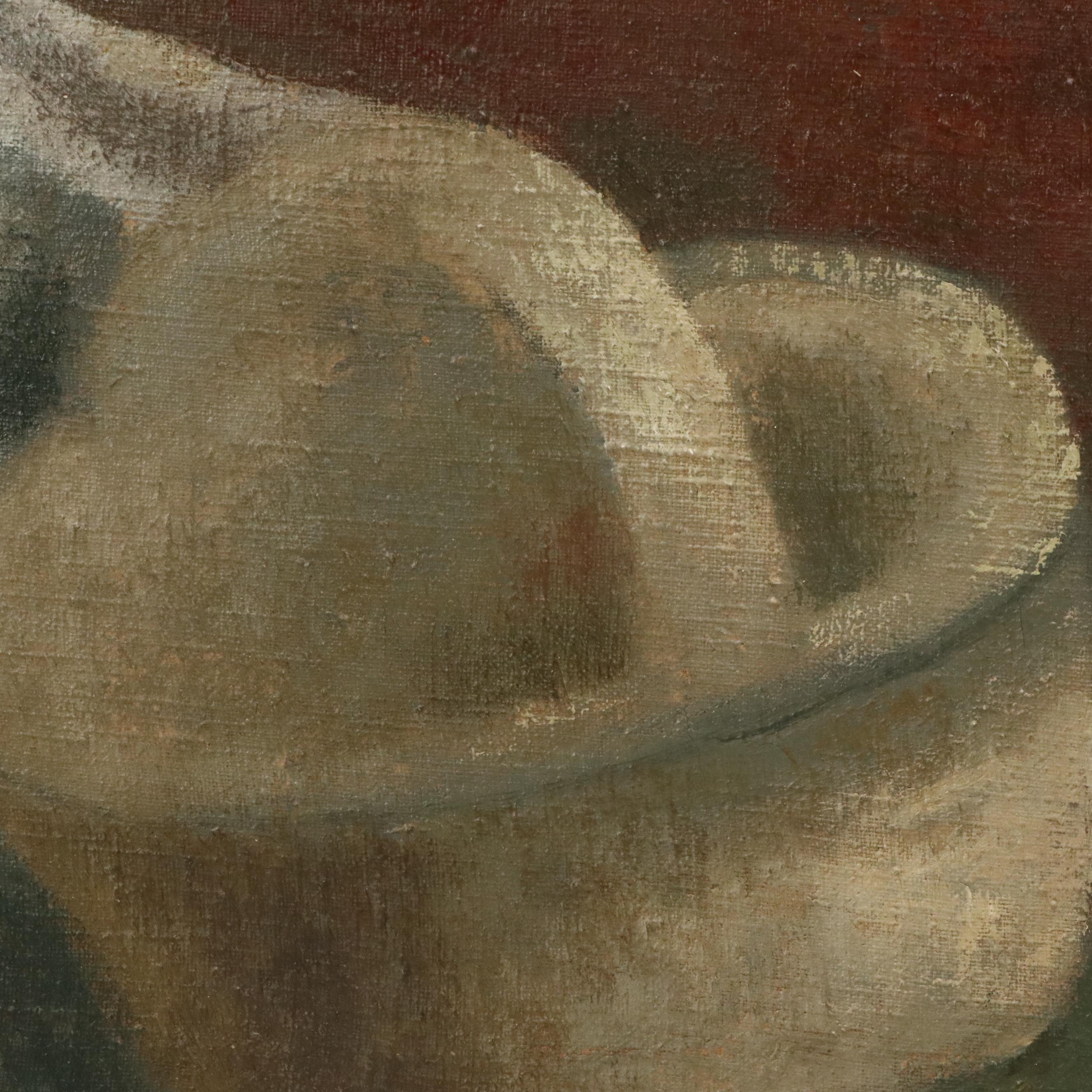 Roland Oudot Oil Painting of Women and Children in Landscape