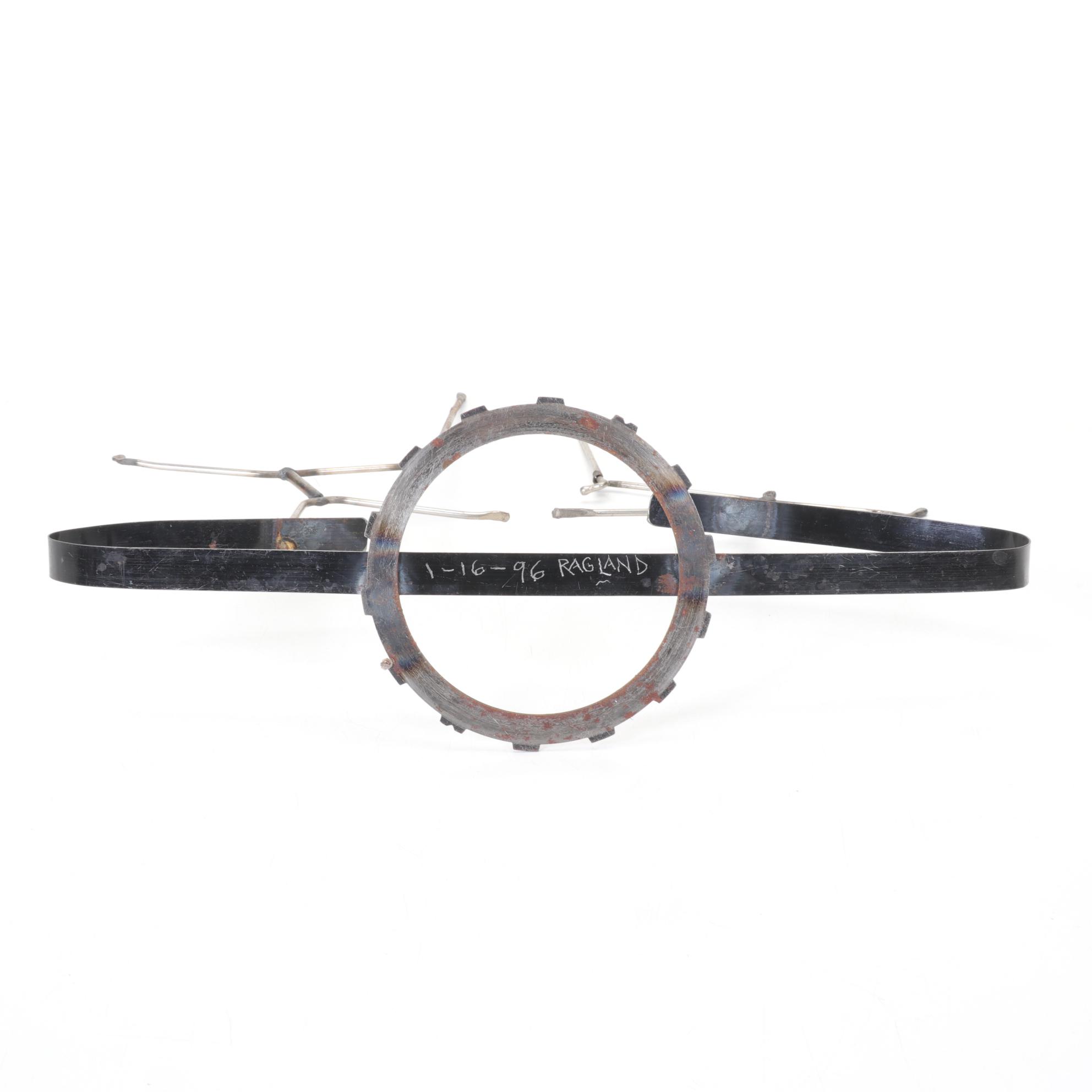 Bob Ragland Kinetic Welded Metal Sculpture Of Fencing Figures, 1996