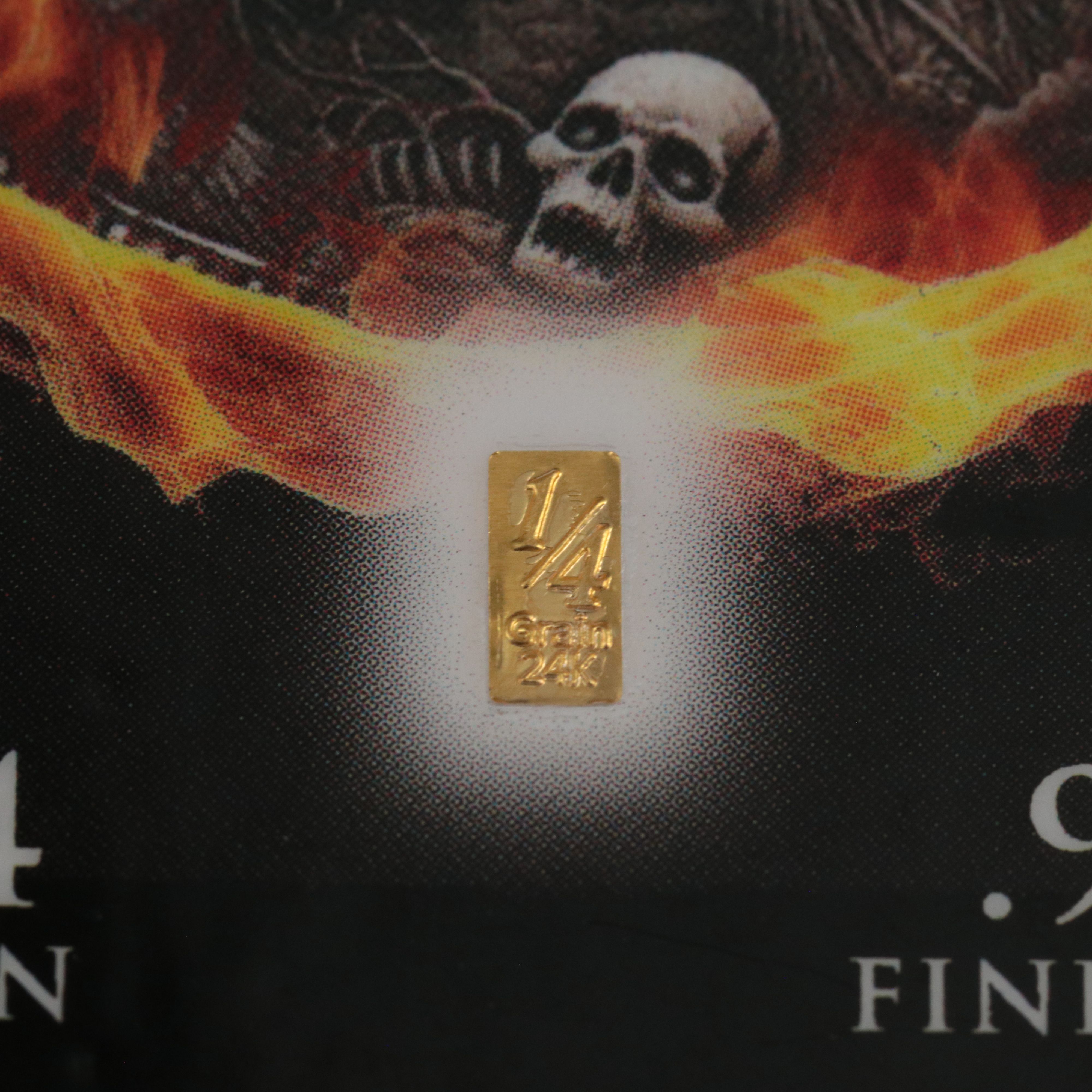 Nine Miniature .999 Fine Gold Ingots