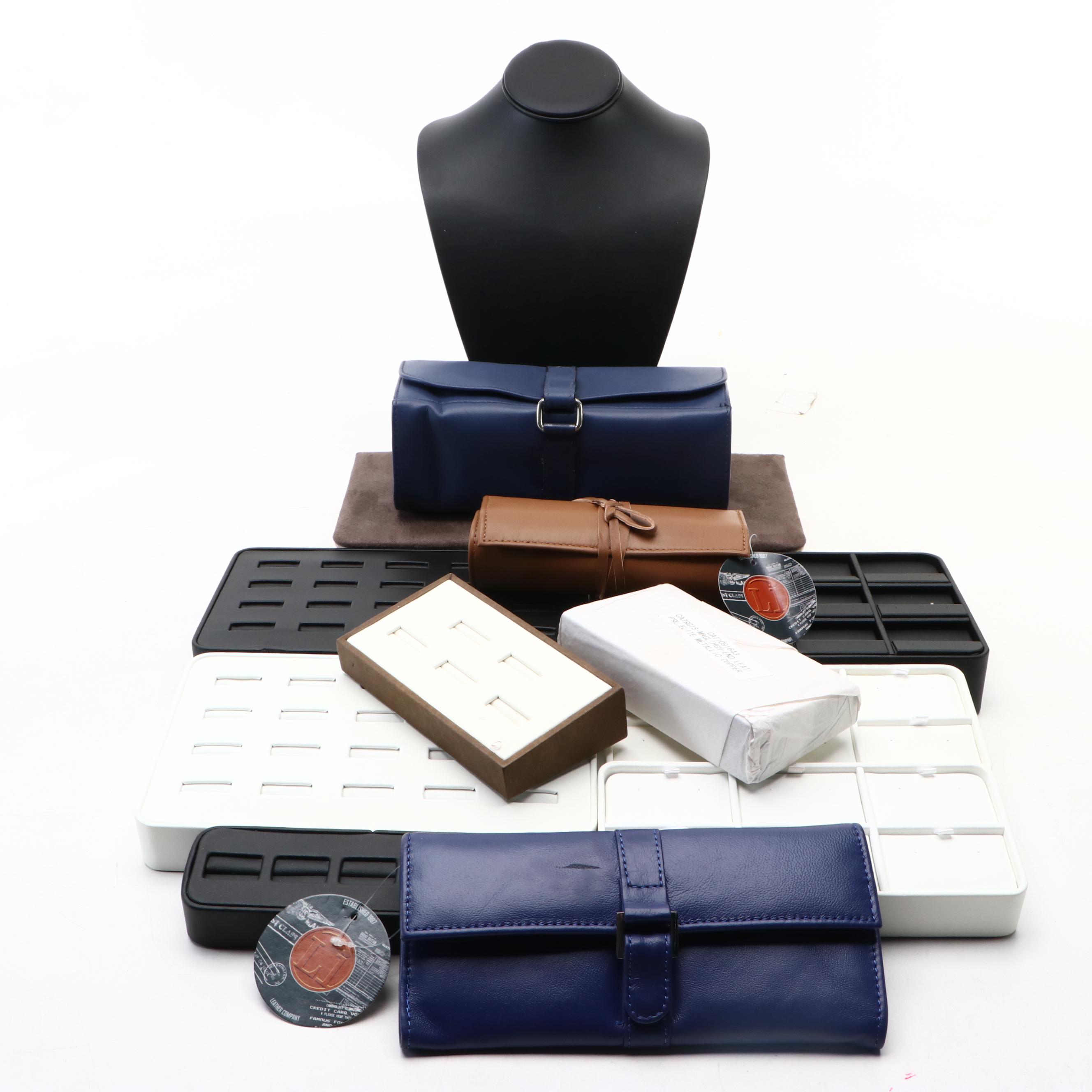 Earring, Necklace, Ring with Other Jewelry Displays and Pouches