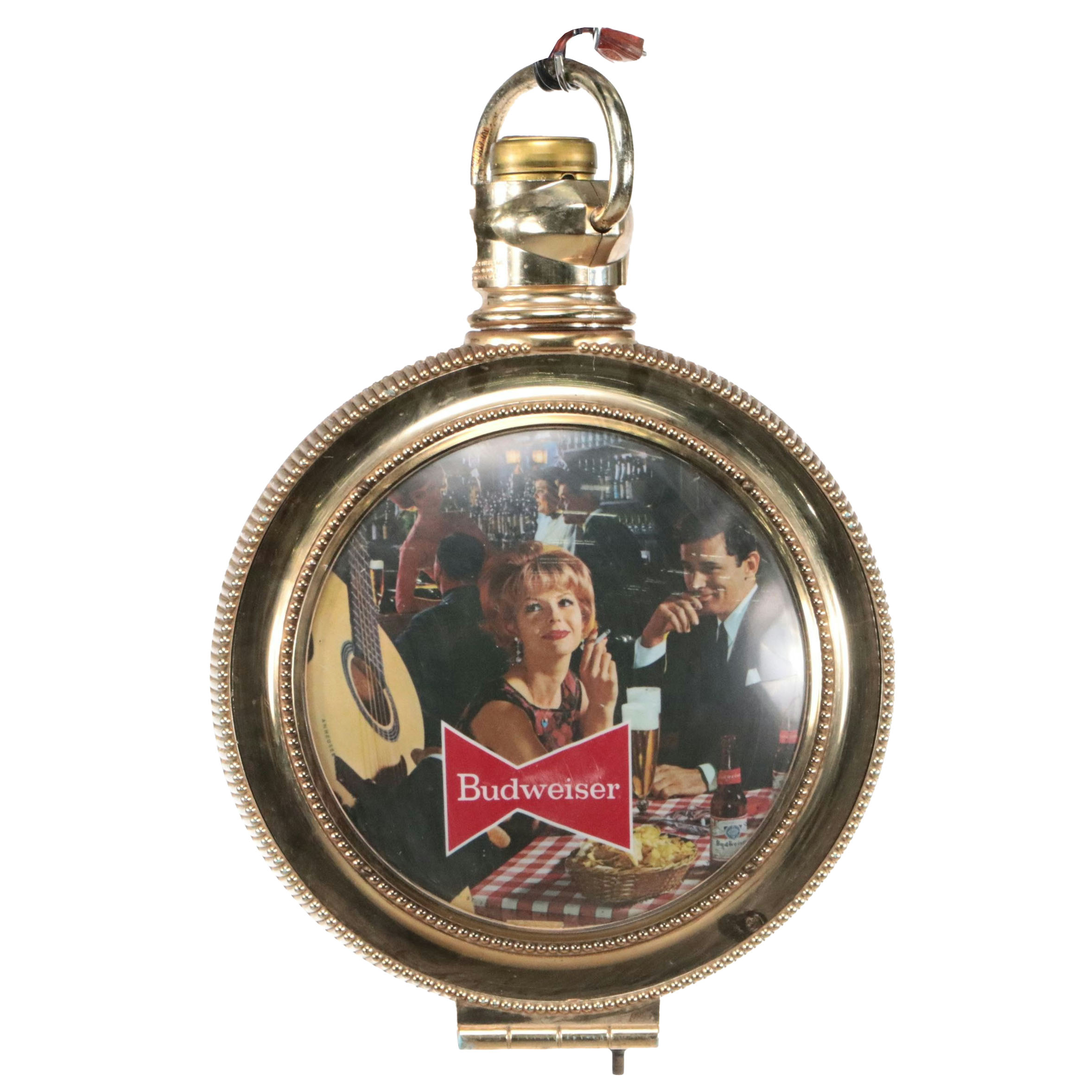 Budweiser Double Sided Rotating Pocket Watch Style Pendant Light