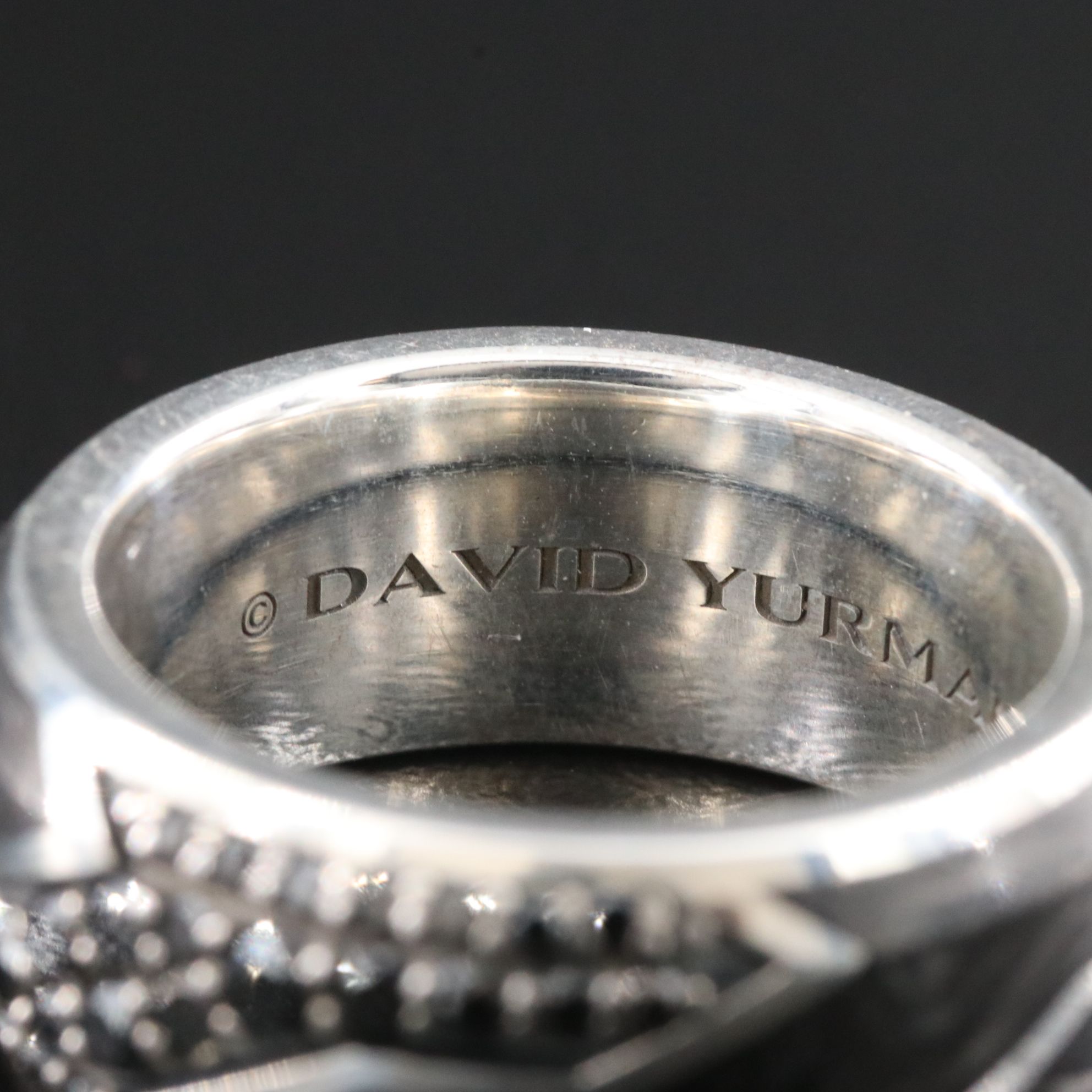 David Yurman Sterling Forged Carbon Beveled Band