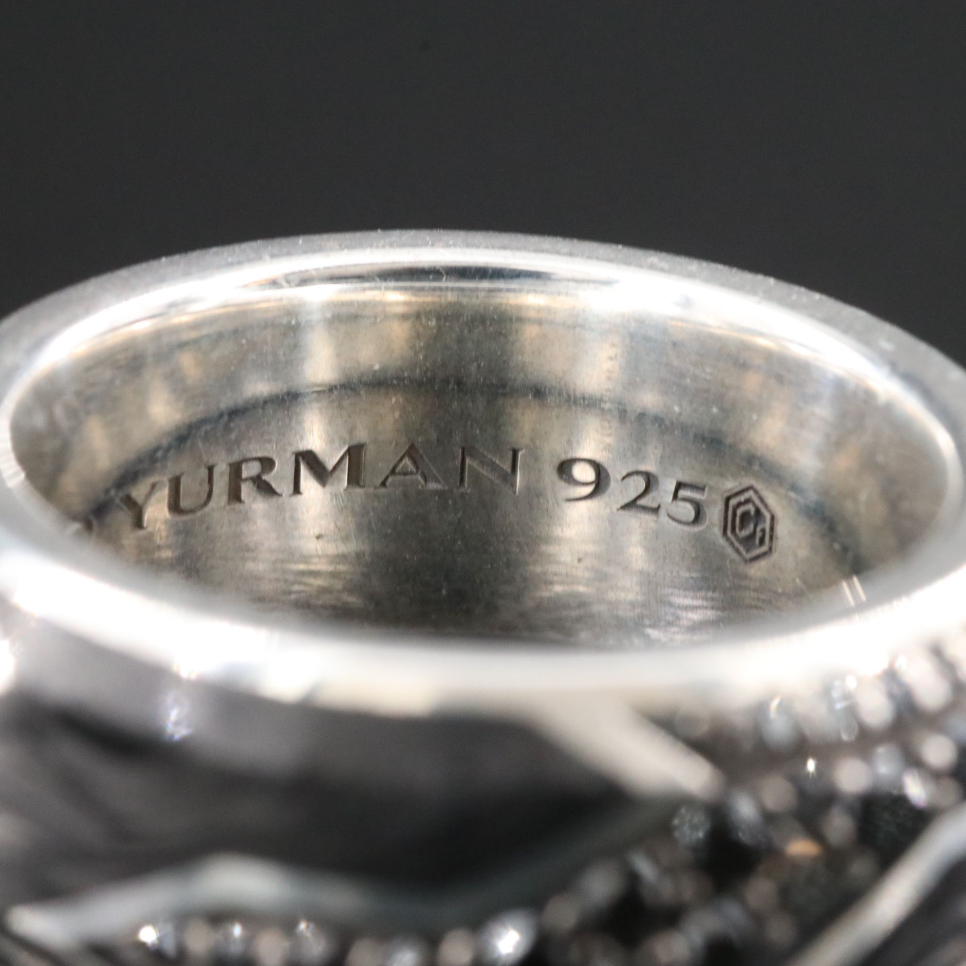 David Yurman Sterling Forged Carbon Beveled Band