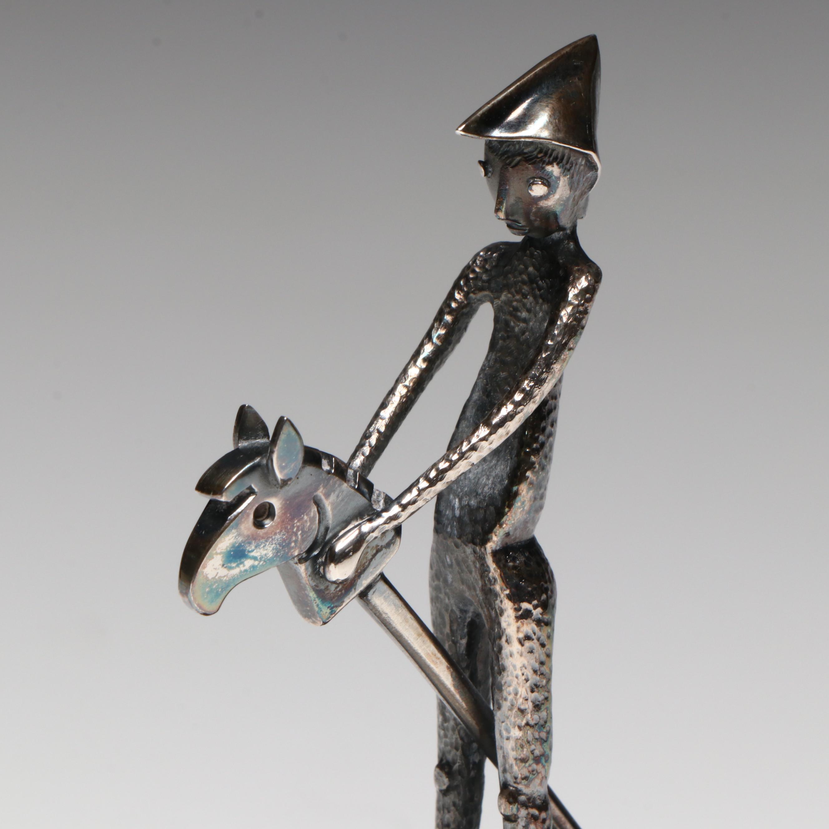 Wolfgang Grändorf Hammered Sterling Silver "Osnabrücker Hobbyhorse Rider,"