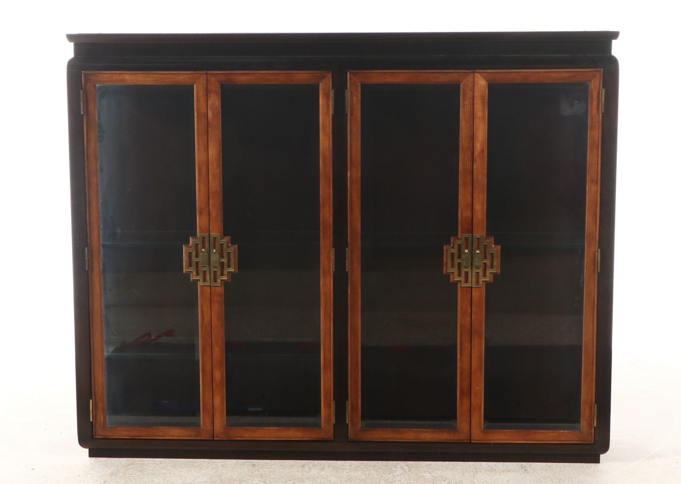 Century Furniture Chin Hua Ebonized and Burl Wood China Cabinet